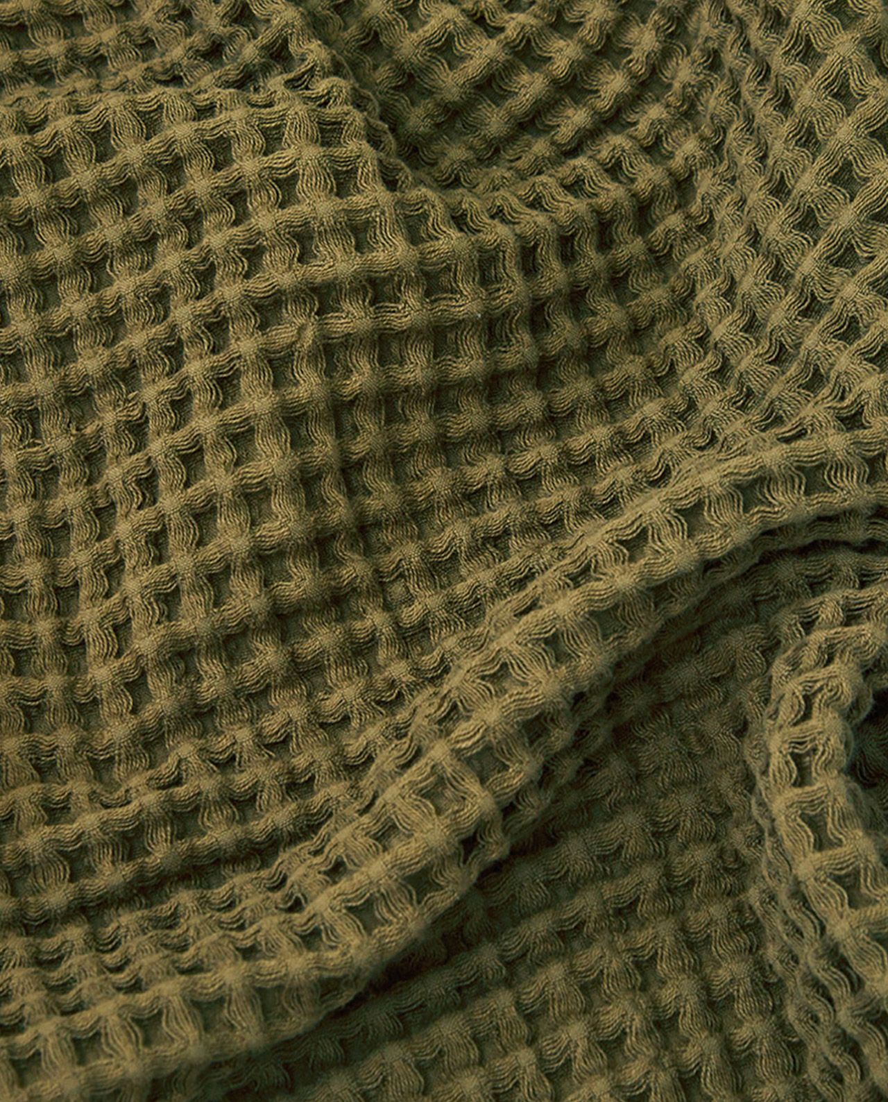 Jeté de lit nid d’abeille en coton bio