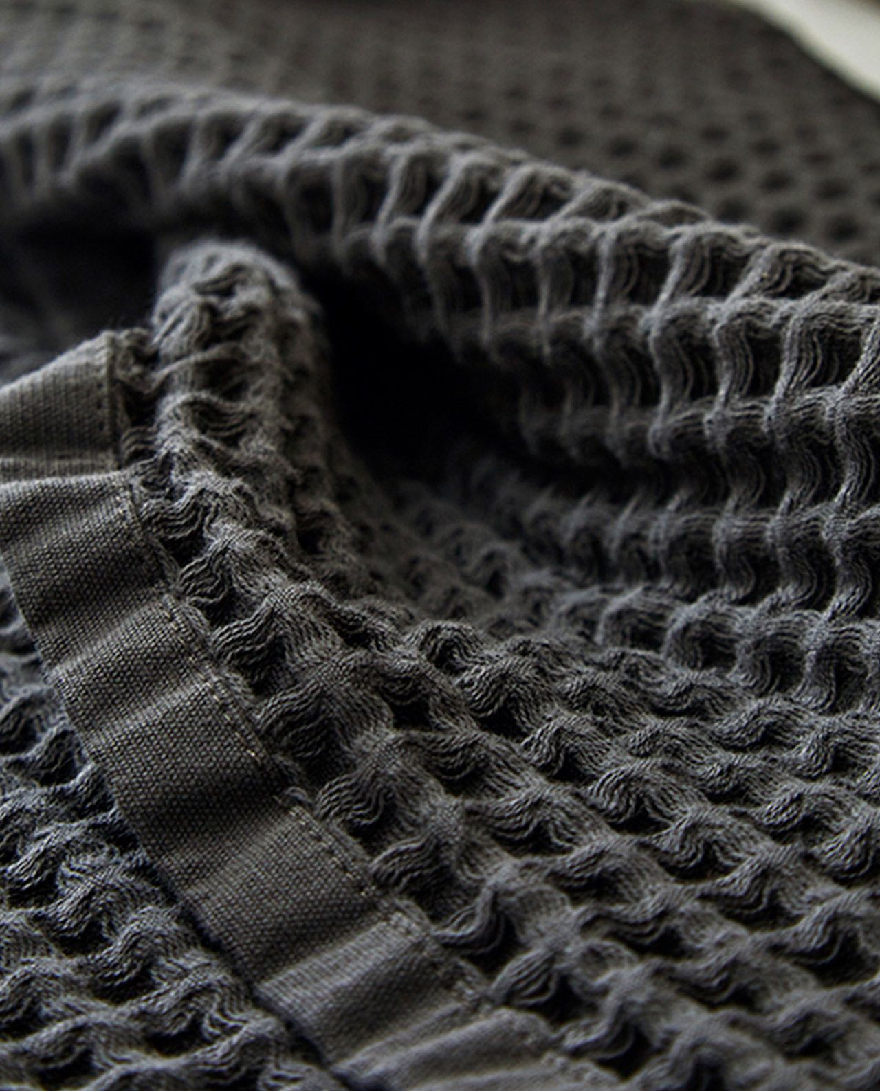 Jeté de lit nid d’abeille en coton bio