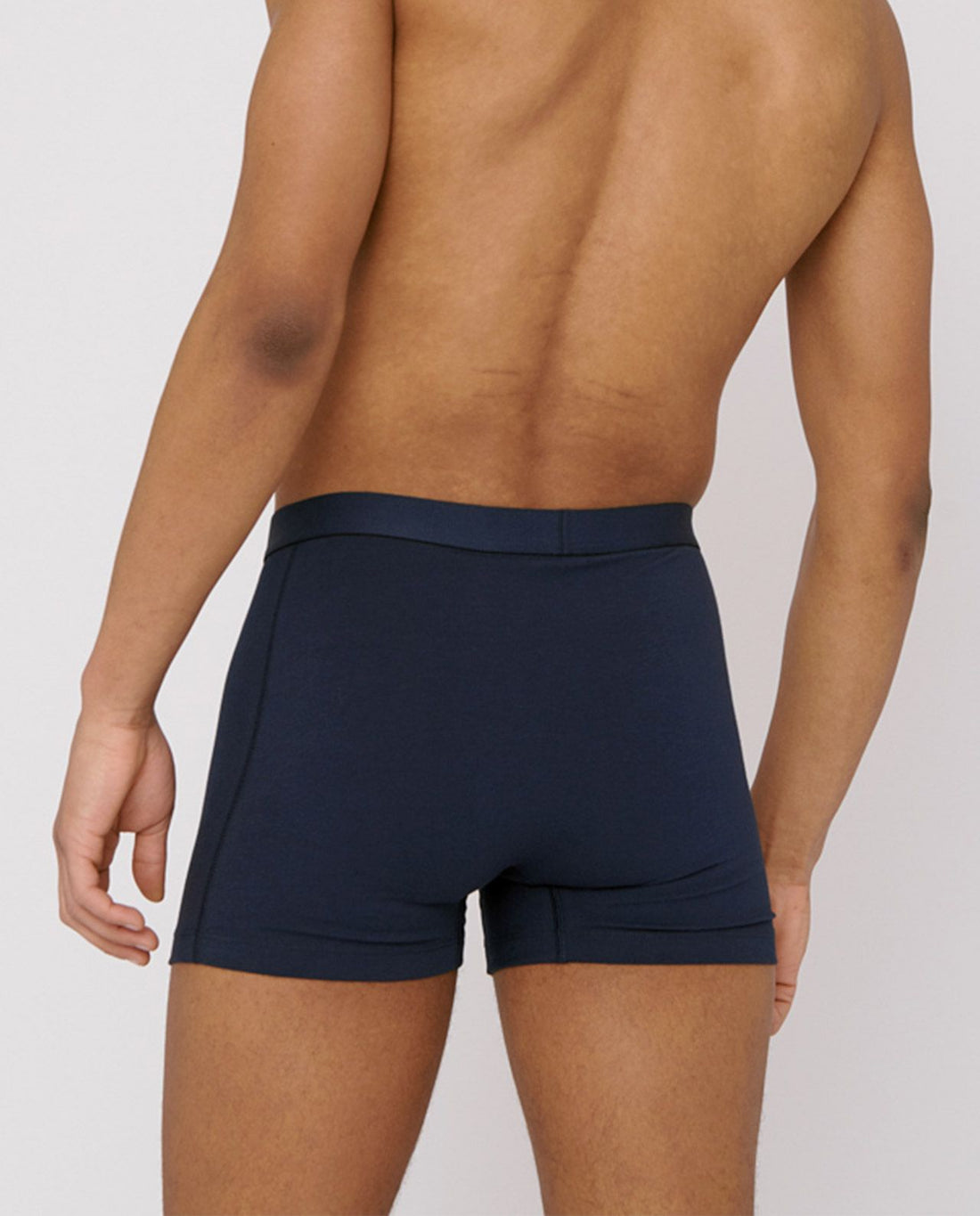 marché commun organic basics lot de deux boxers homme en coton biologique éco-responsable sous-vêtements éthiques bleu marine