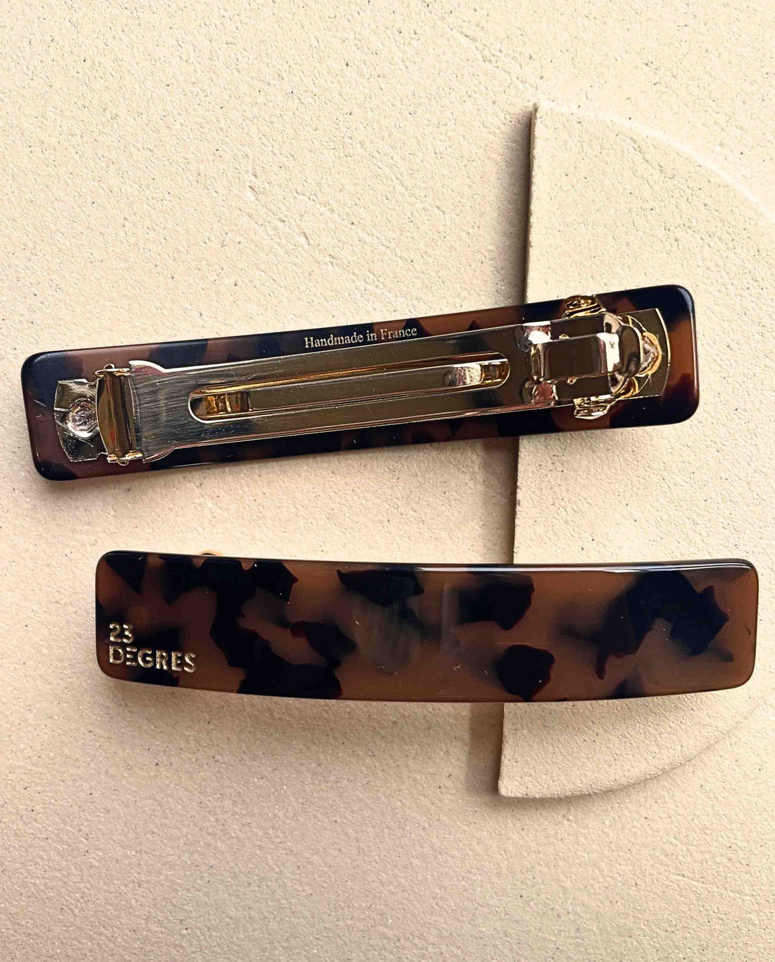 Marché Commun Barrette Clic Clac Marron 23 Degres