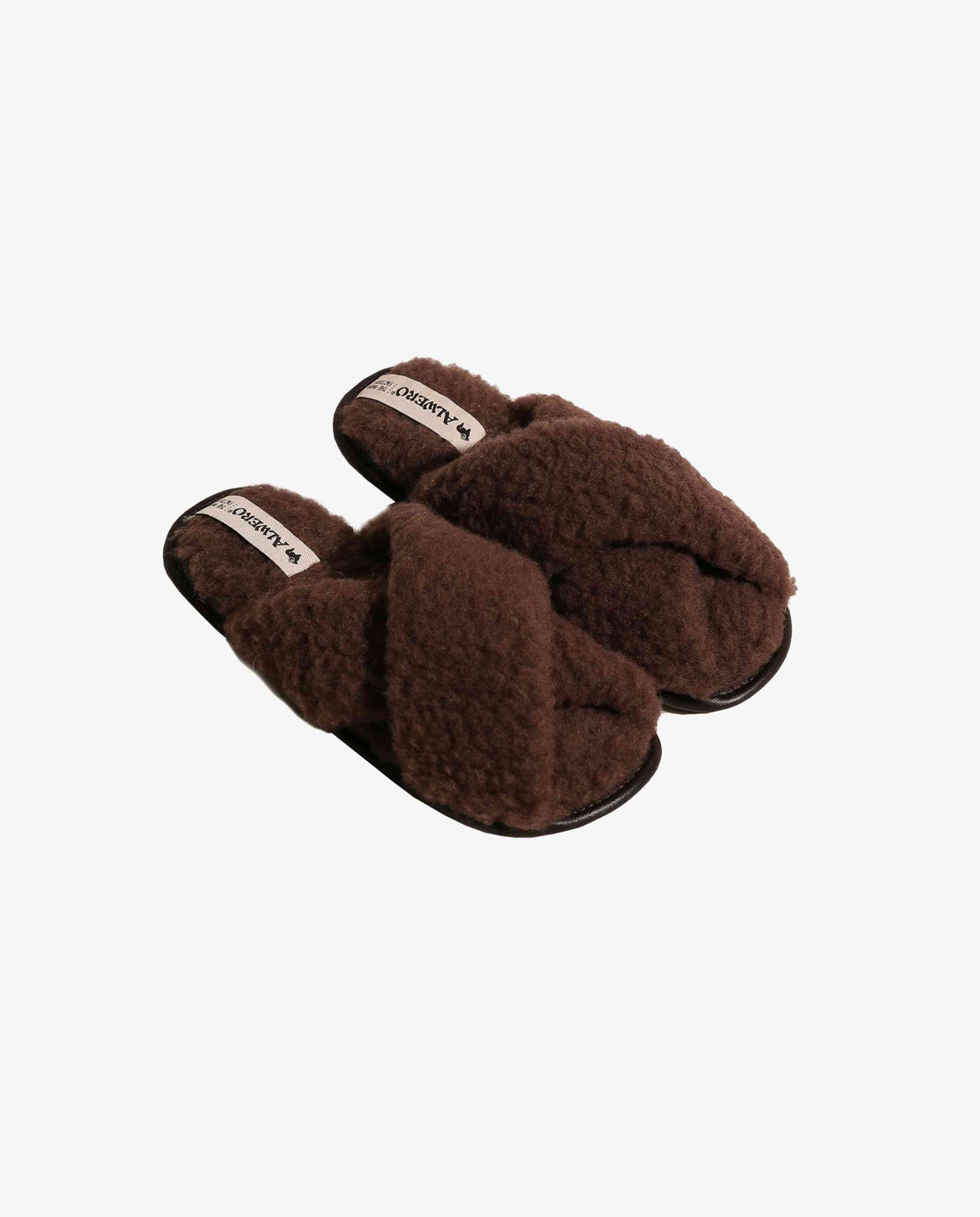 Chaussons ouverts en laine de mouton