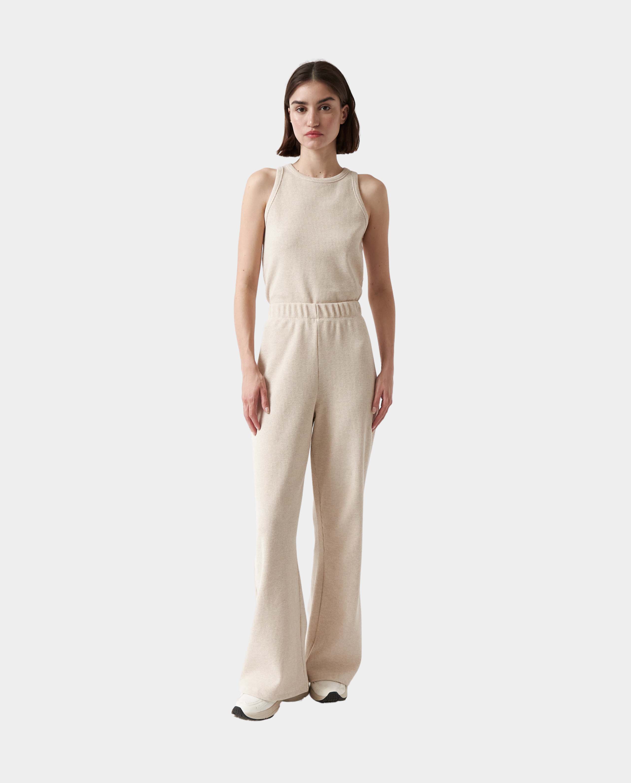 marché commun pantalon en coton bio cotele creme amt studio