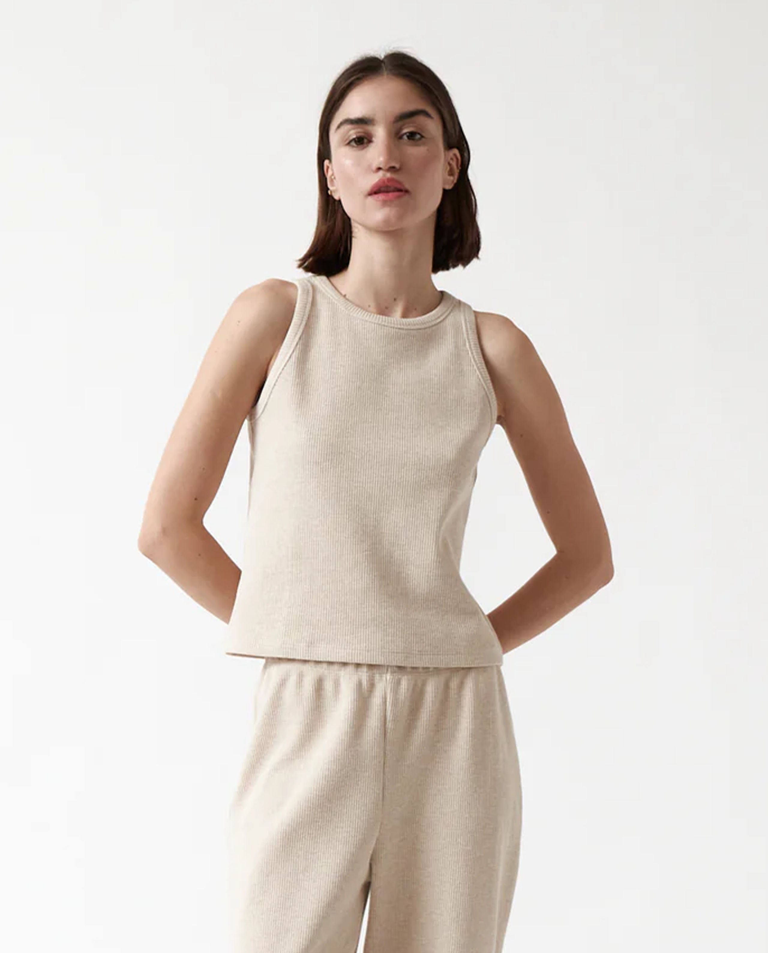 marché commun débardeur en coton bio creme amt studio