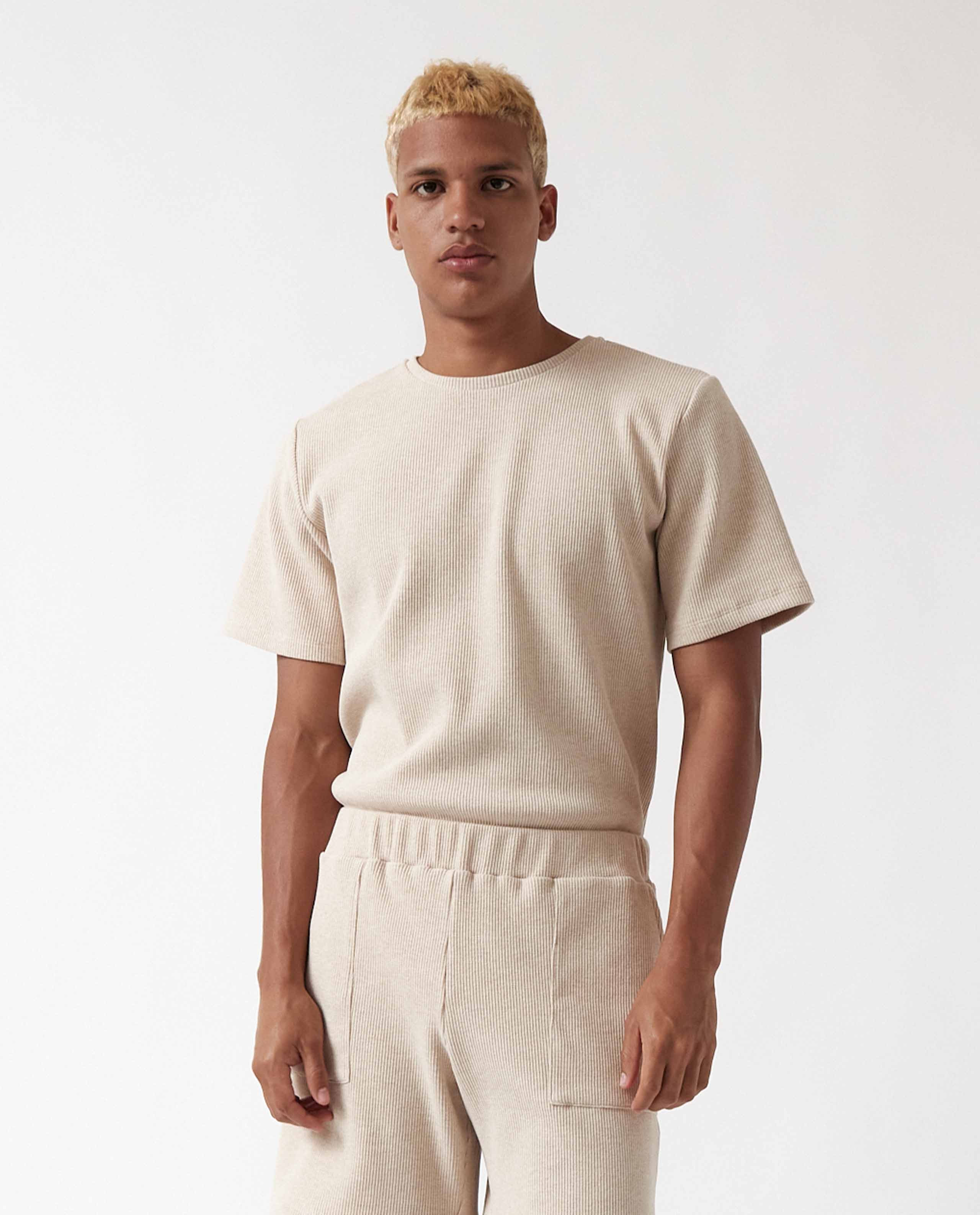 T-shirt en coton bio gauffré