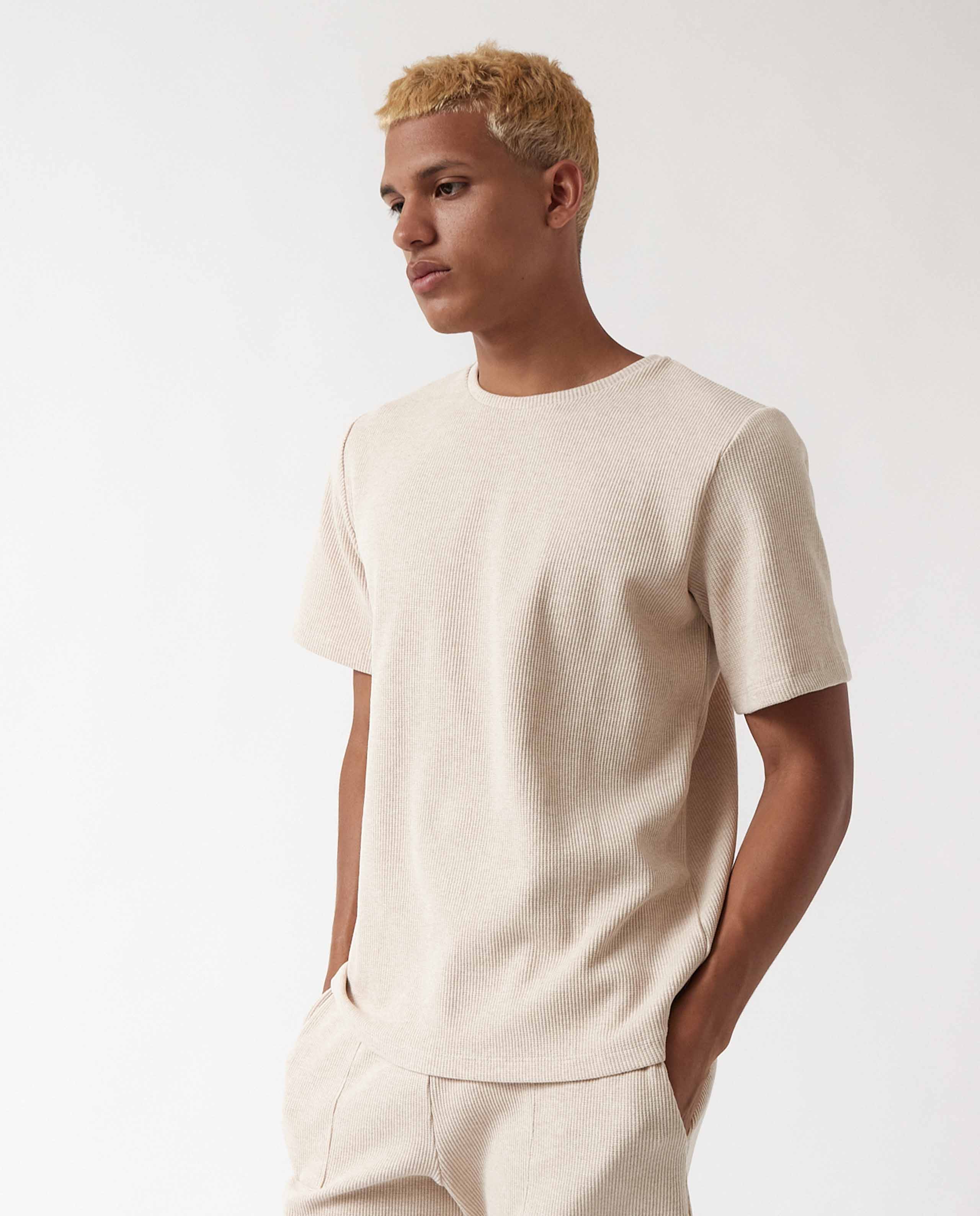 T-shirt en coton bio gauffré