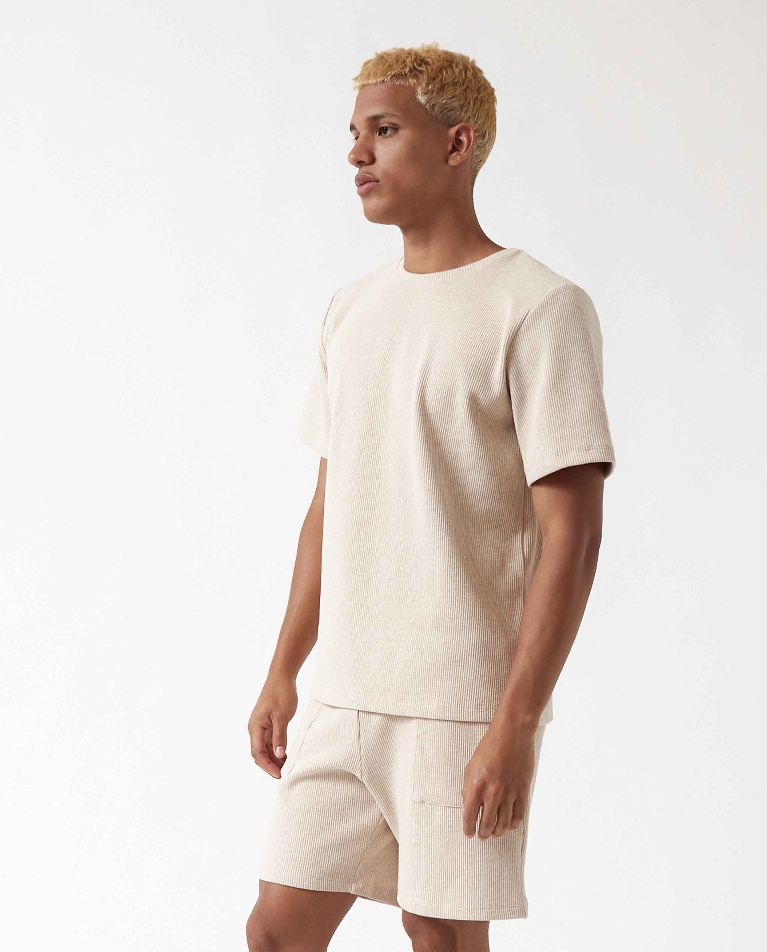 T-shirt en coton bio gauffré