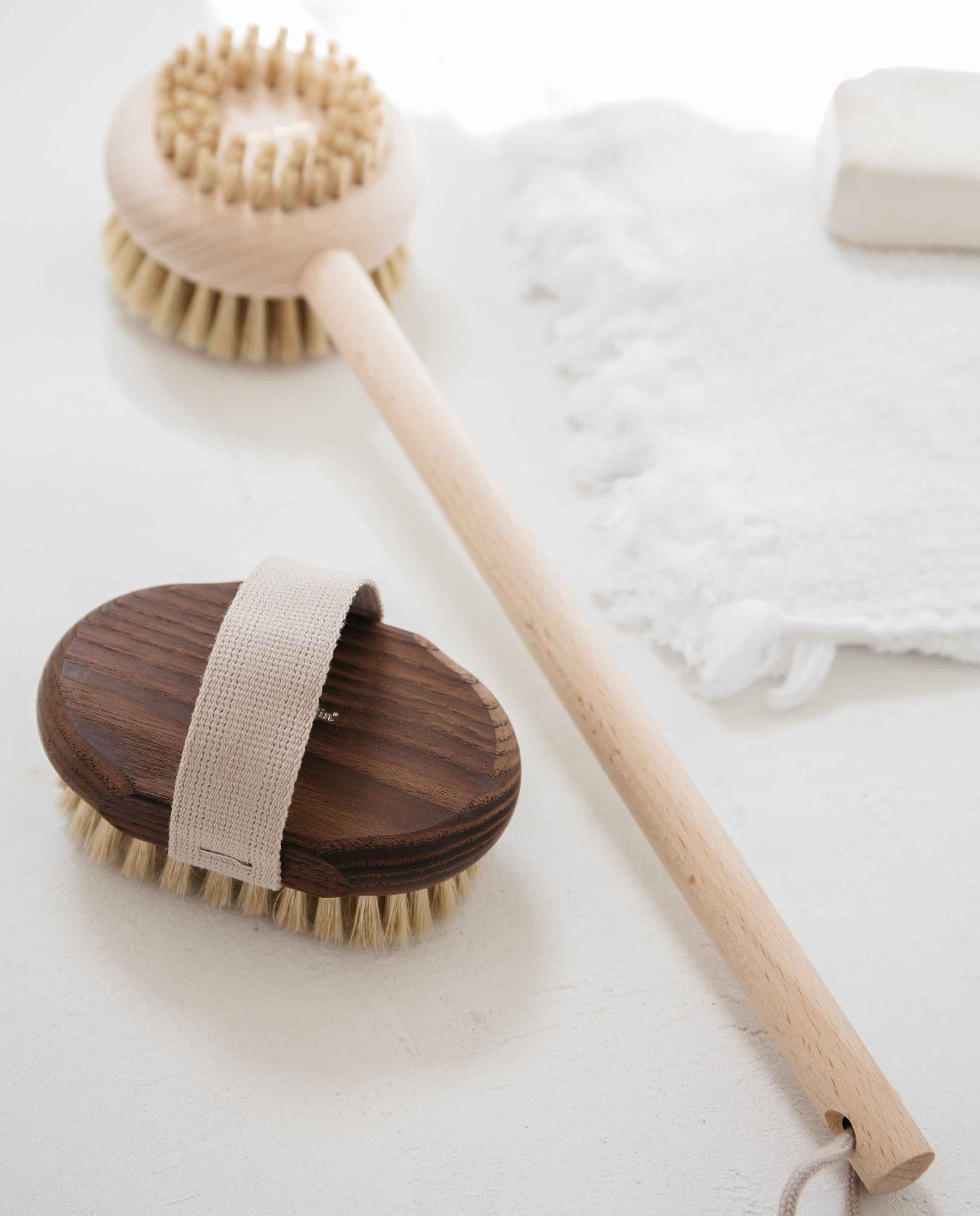 Marché Commun Brosse Massage Bois de frêne Beige Andrée Jardin