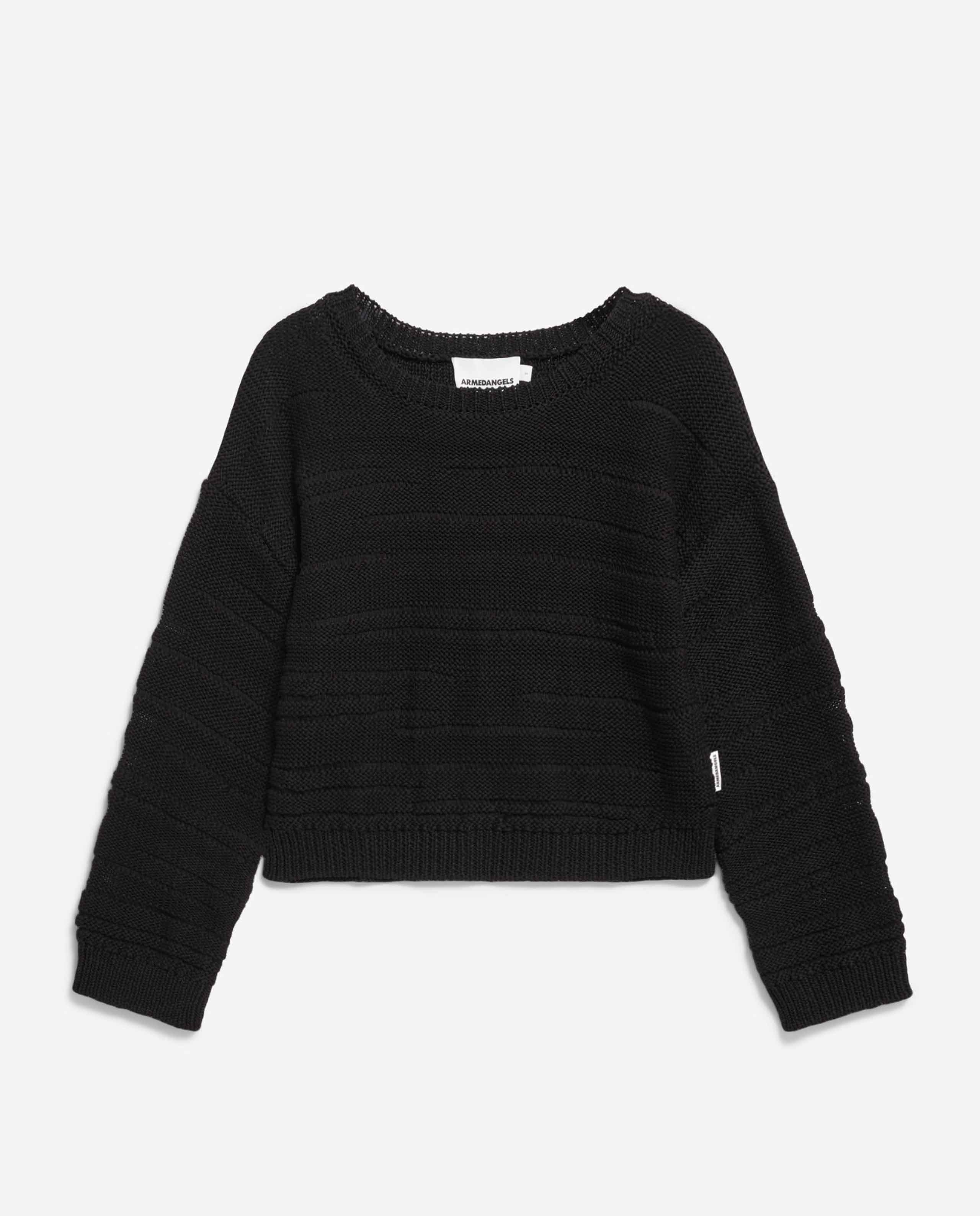 Marché Commun pull en coton bio noir Armedangels