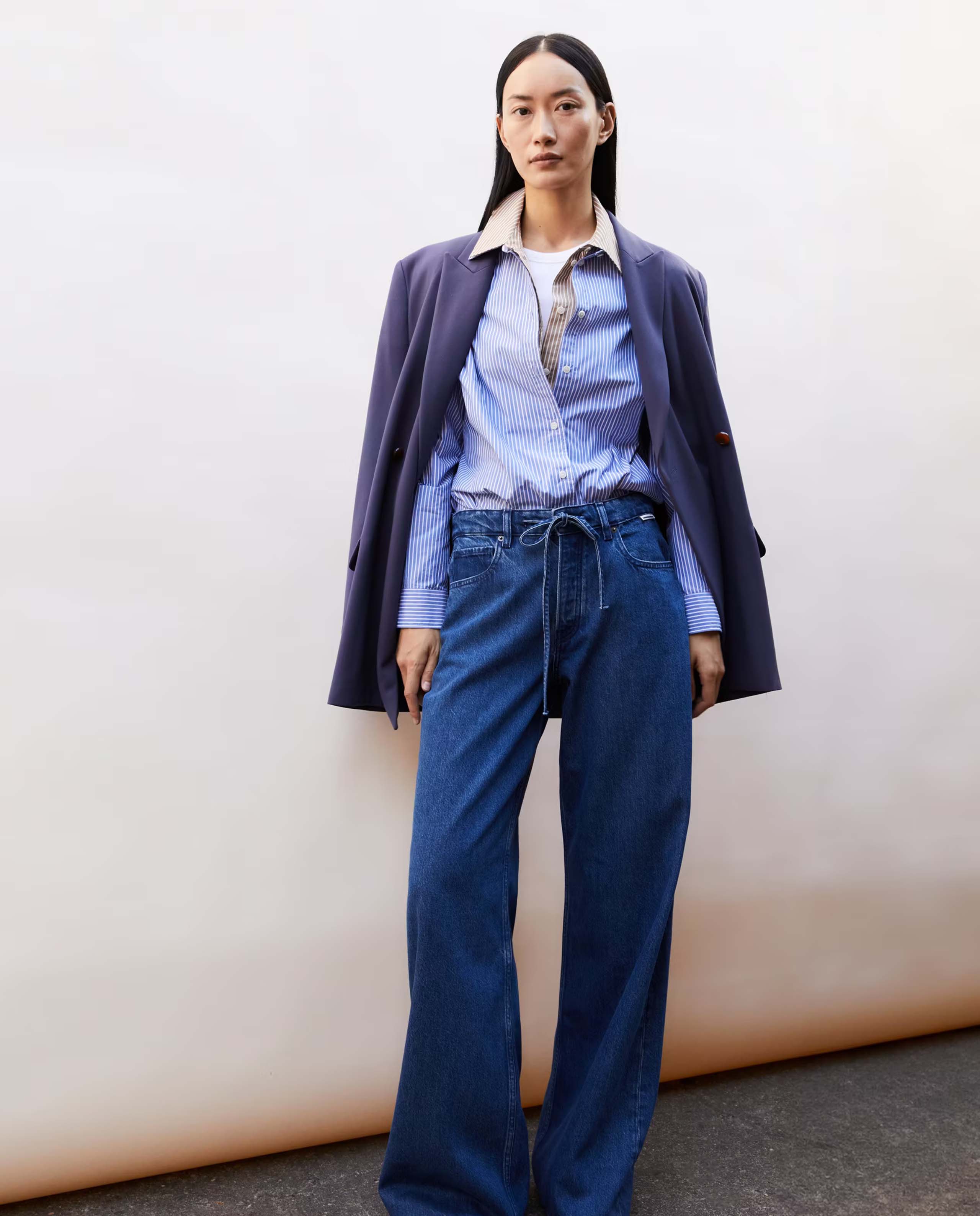 Marché Commun jean large bleu Armedangels