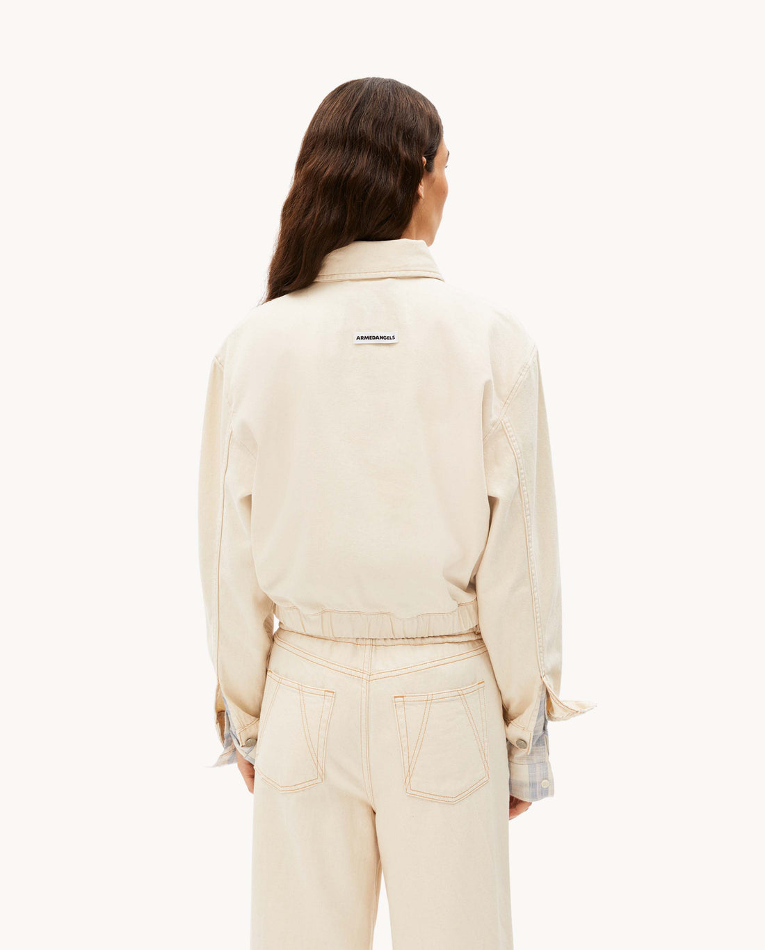 marche commun veste en jean bio ecru armedangels