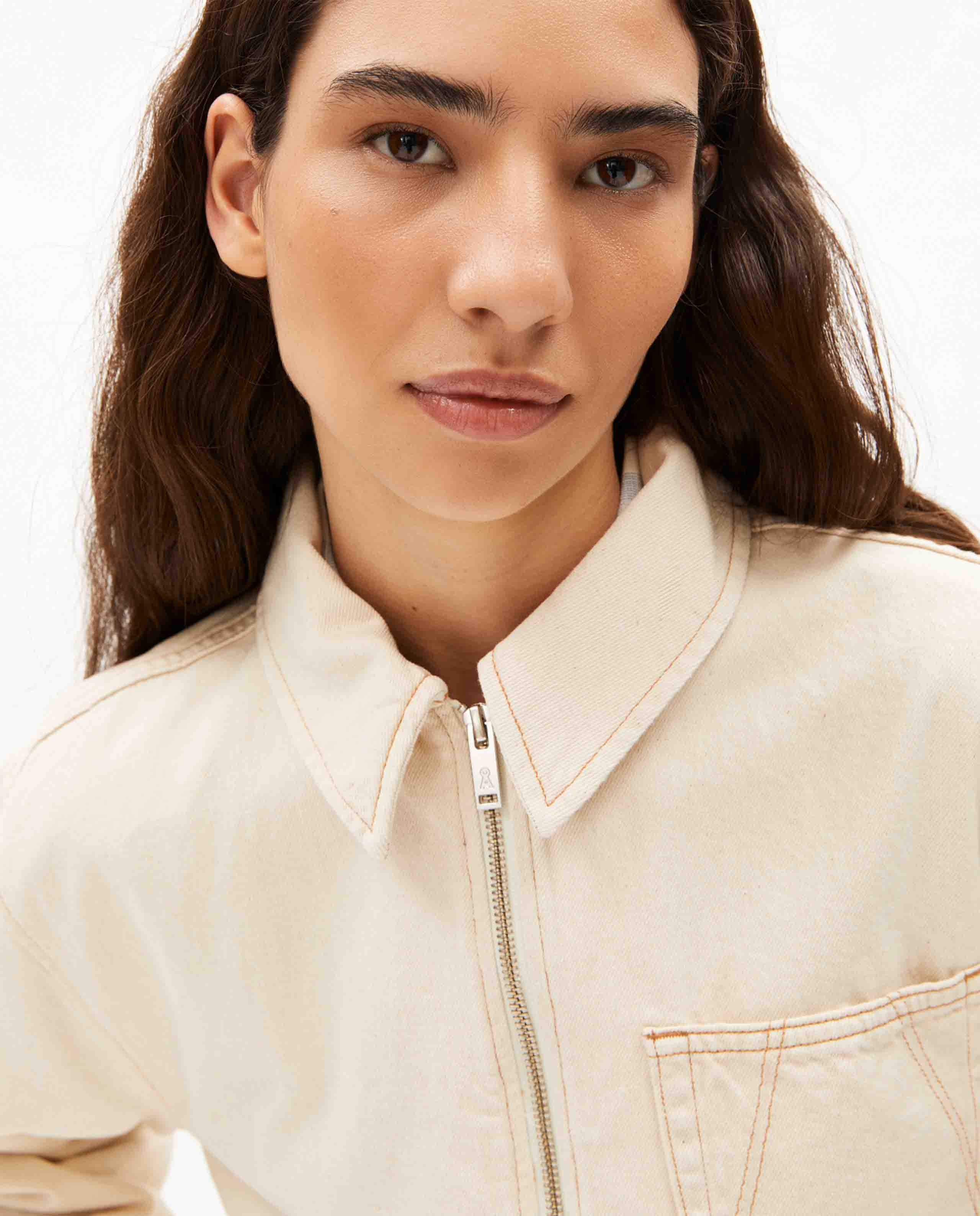 marche commun veste en jean bio ecru armedangels