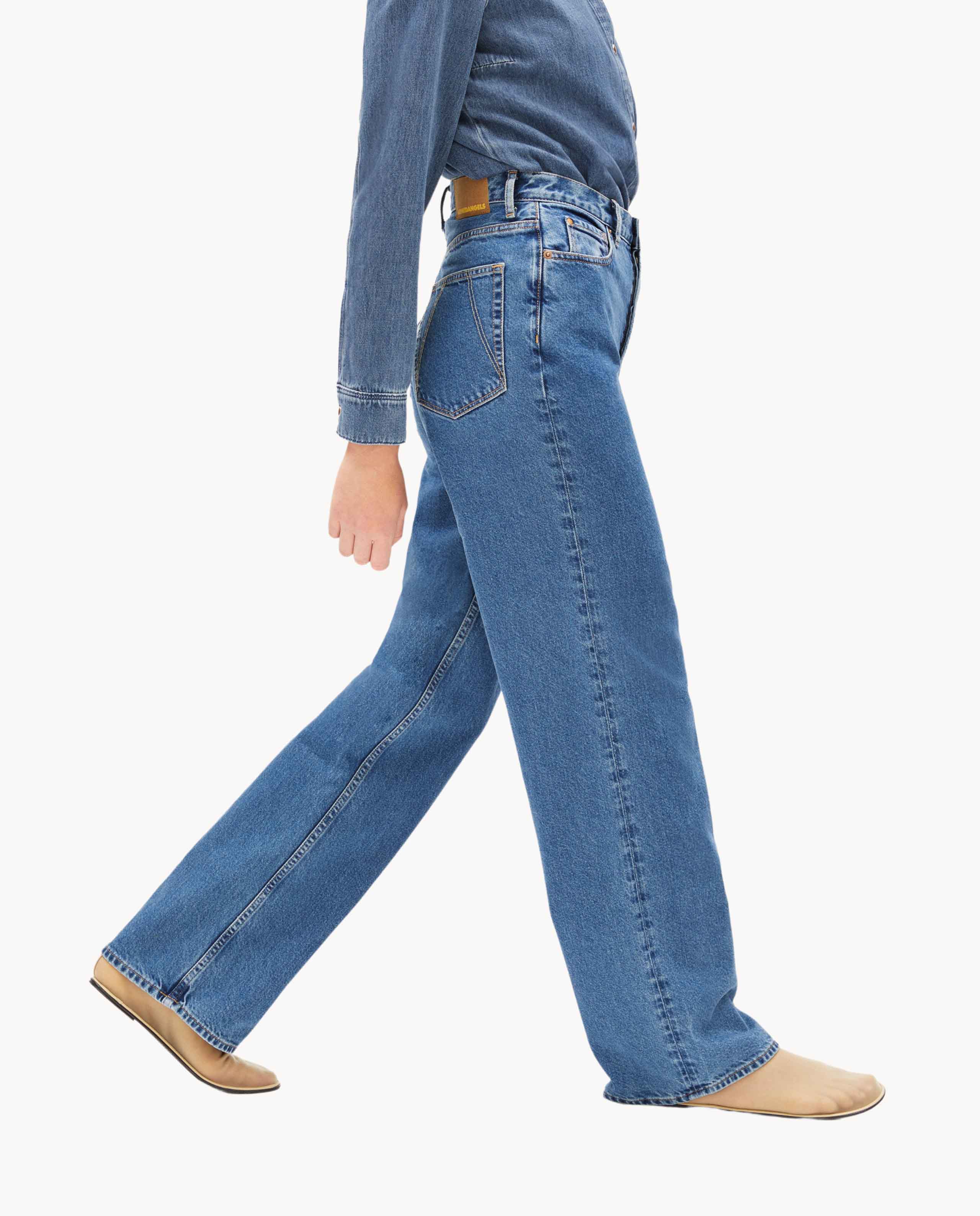 Marché Commun jean large bleu Armedangels