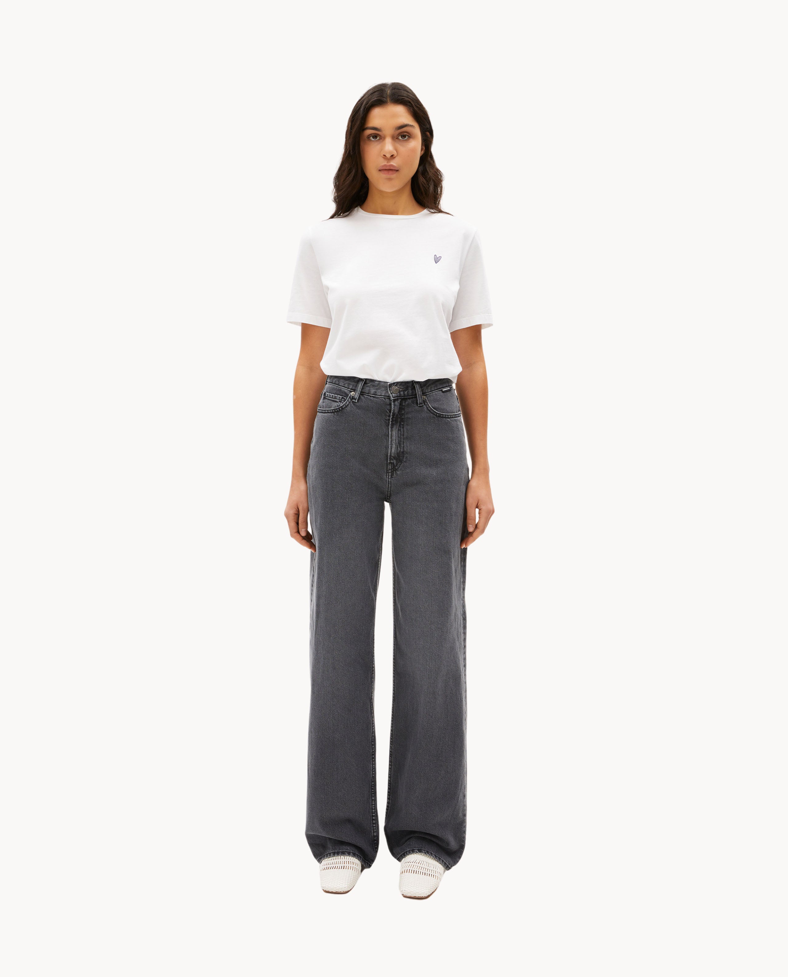 Marché Commun jean large gris foncé Armedangels