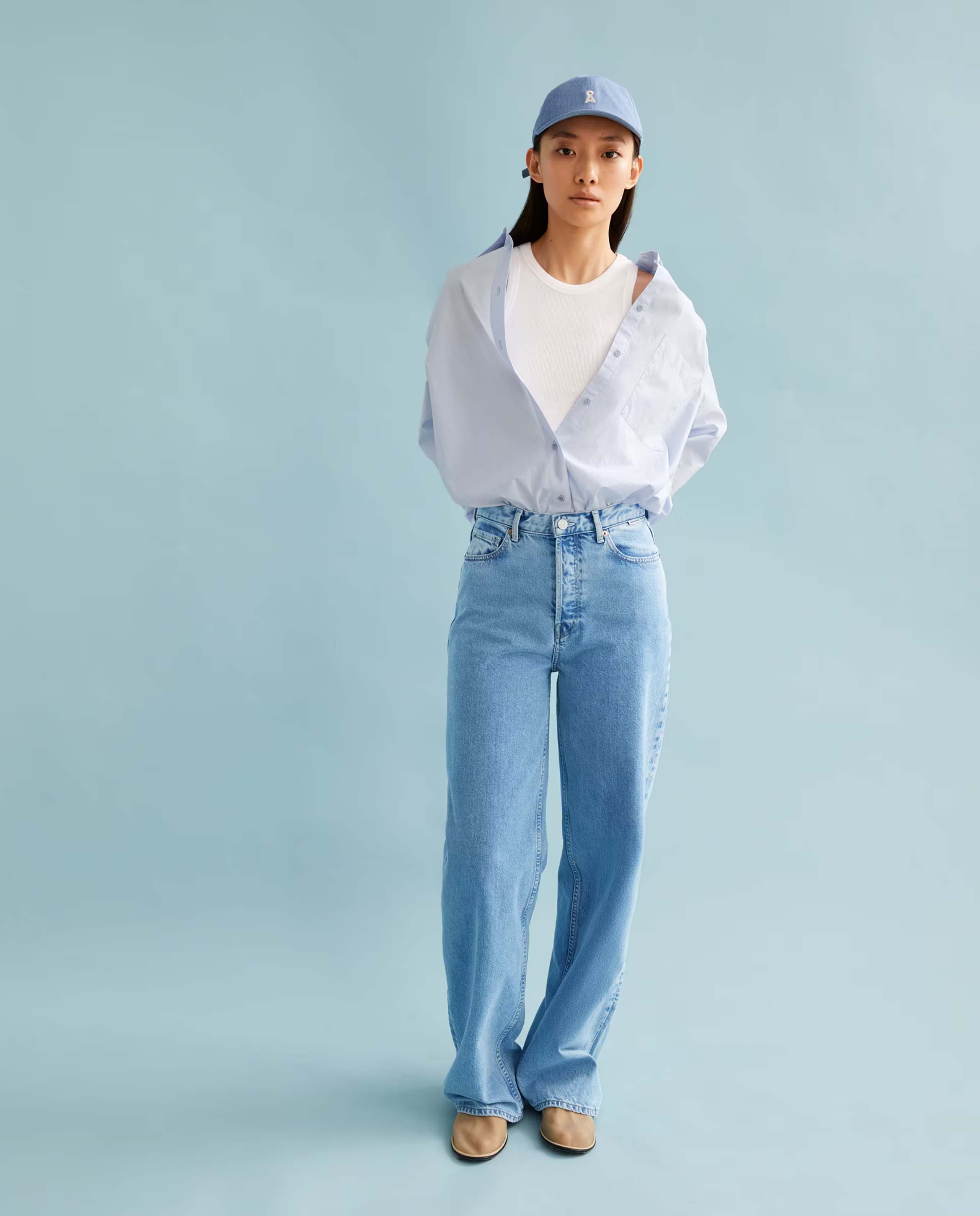 Marché Commun jean large bleu clair Armedangels
