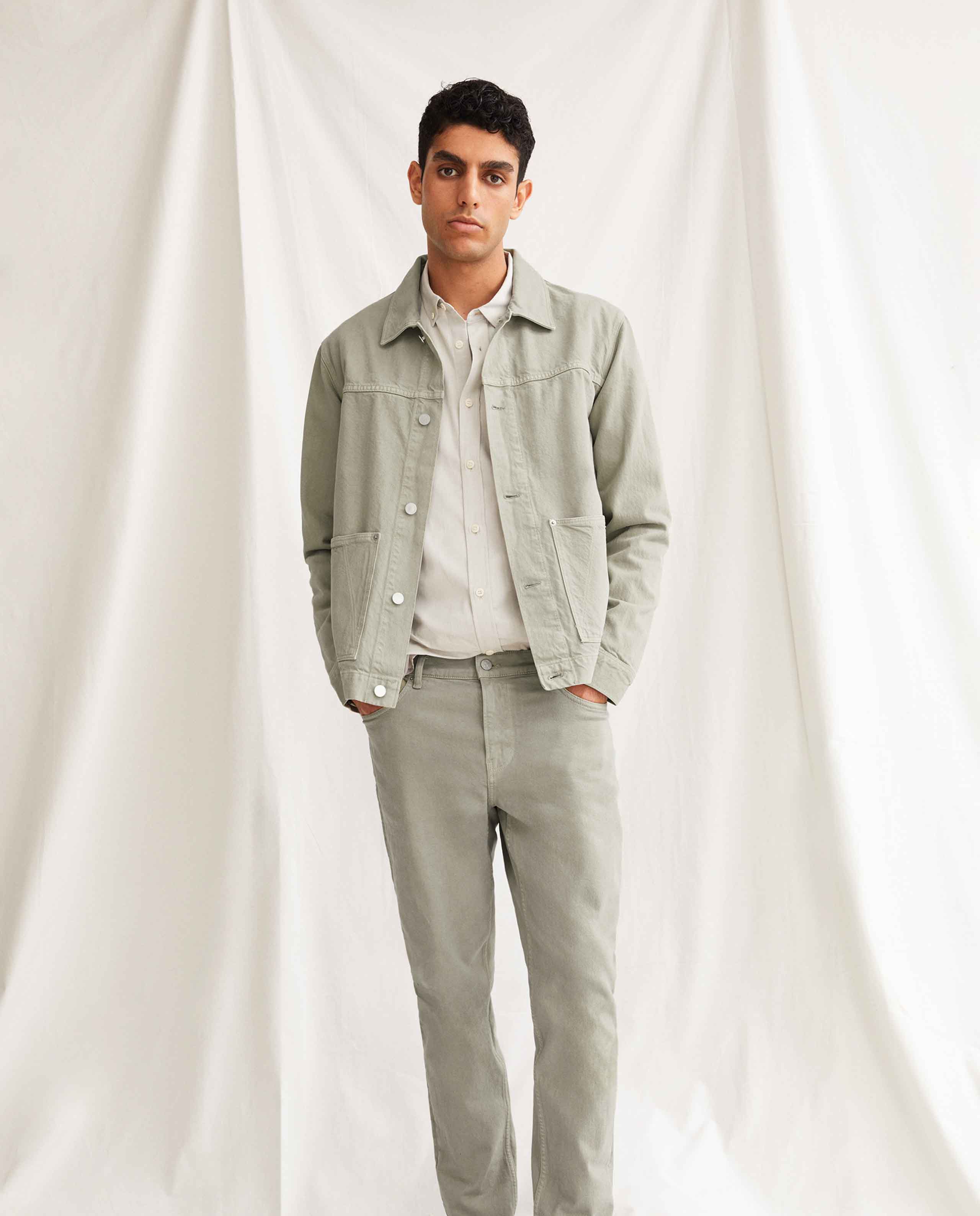 Marché Commun veste en jean en coton bio vert d&