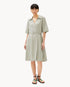 marche commun robe portefeuille en lin melange vert d&