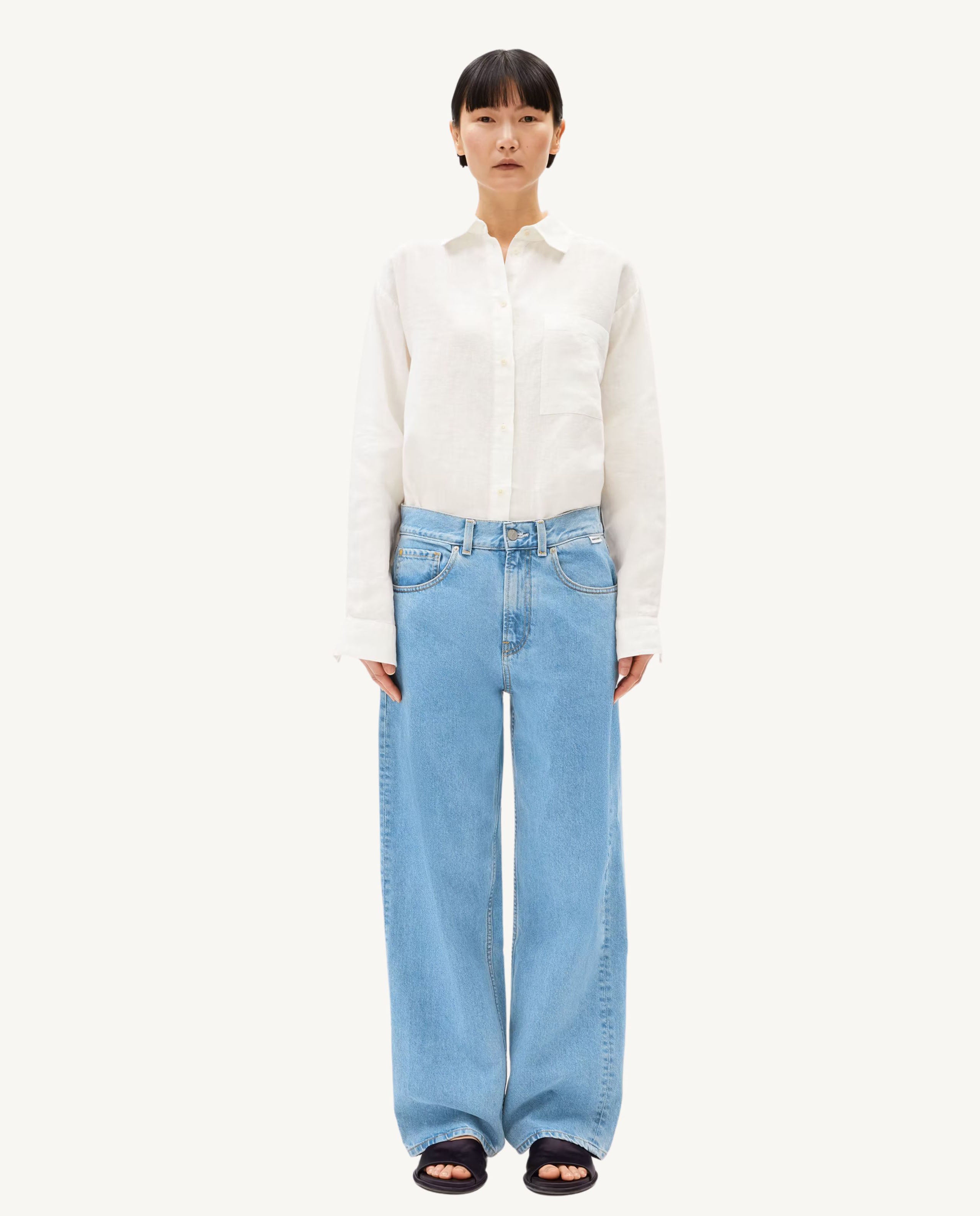 Marché Commun Jean large bleu clair Armedangels