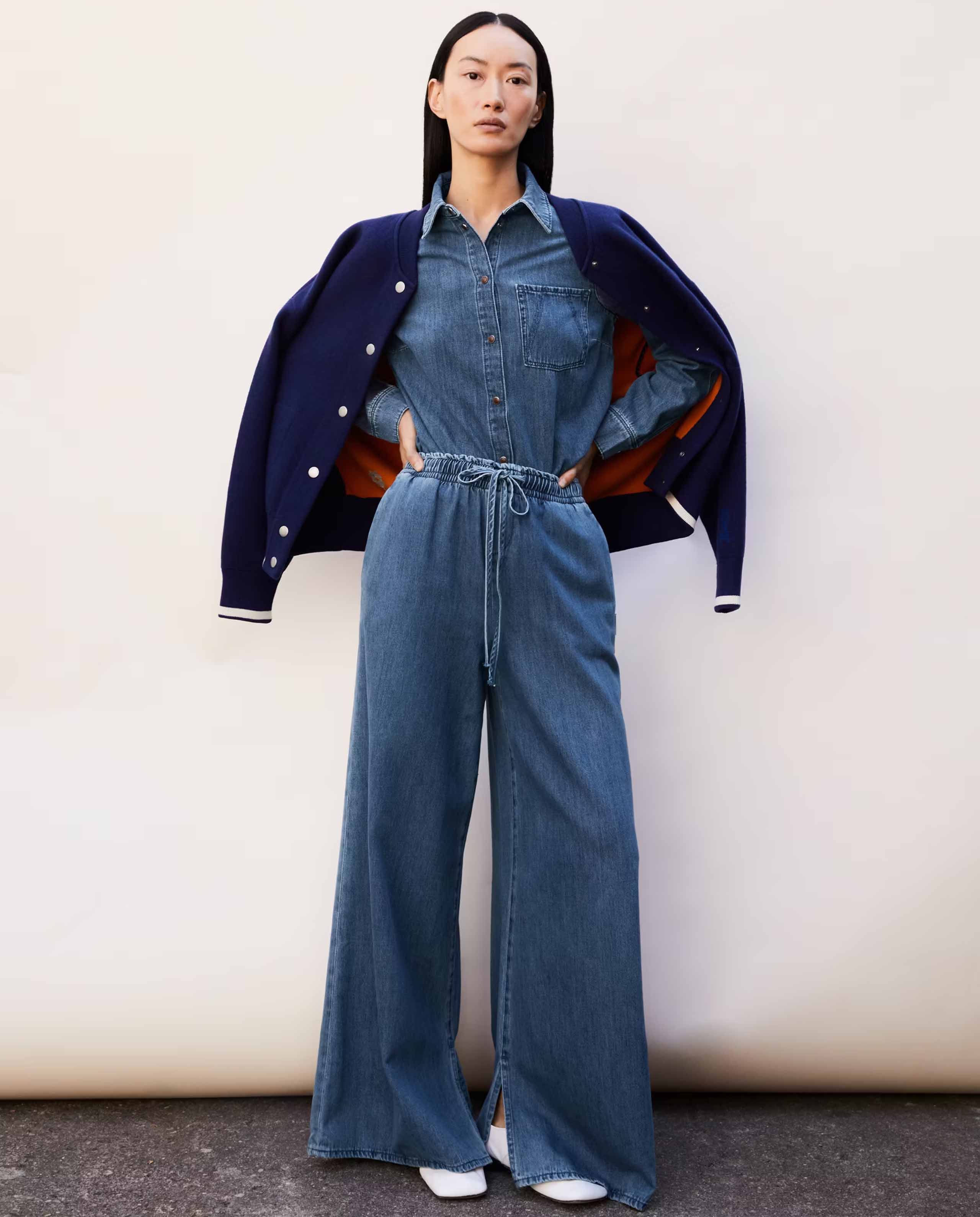 Marché Commun pantalon en toile de coton bio bleu Armedangels