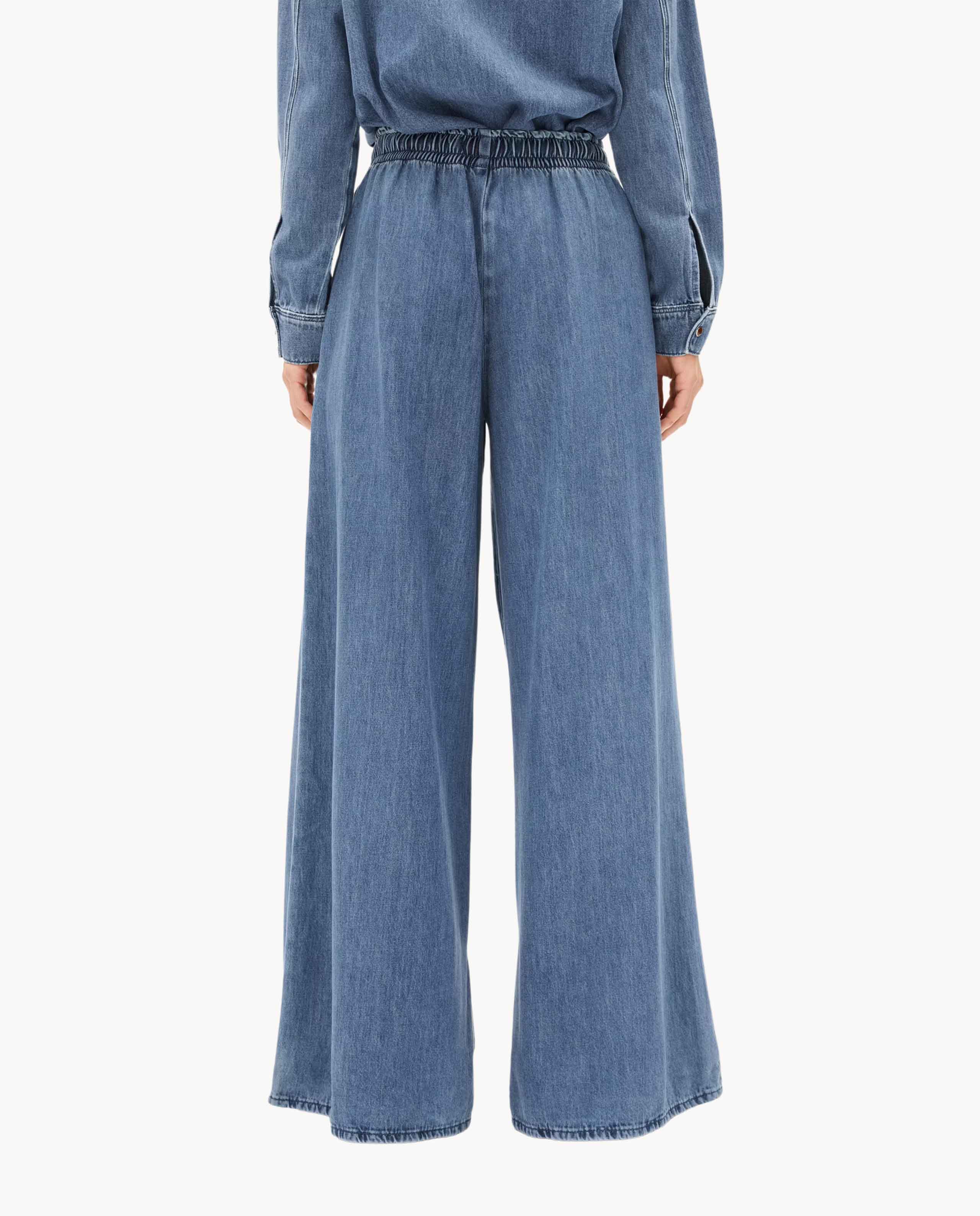 Marché Commun pantalon en toile de coton bio bleu Armedangels