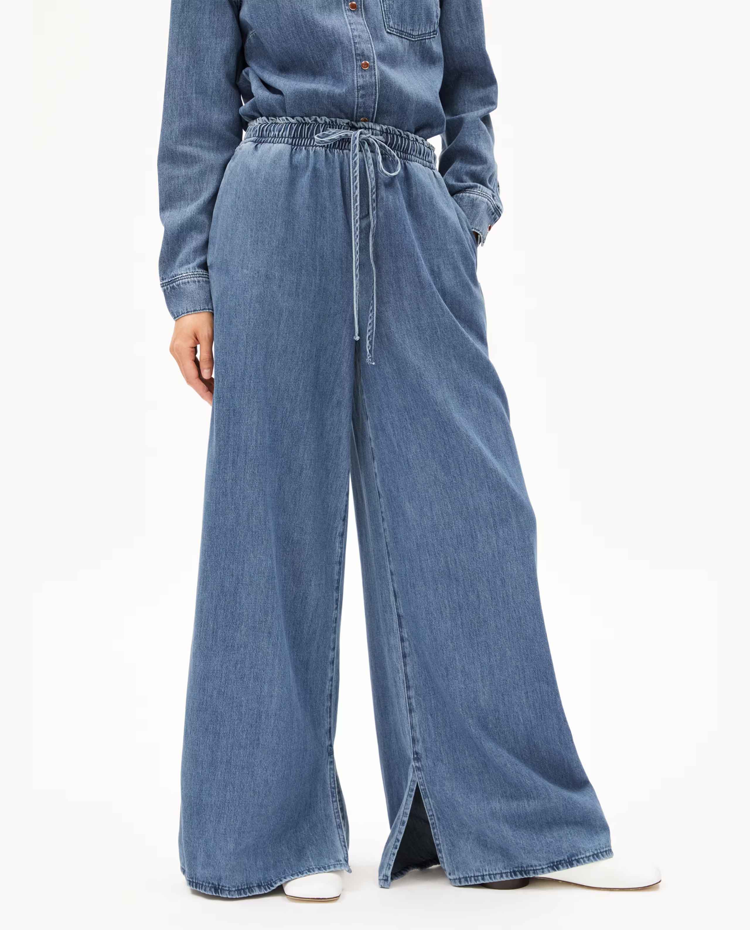 Marché Commun pantalon en toile de coton bio bleu Armedangels