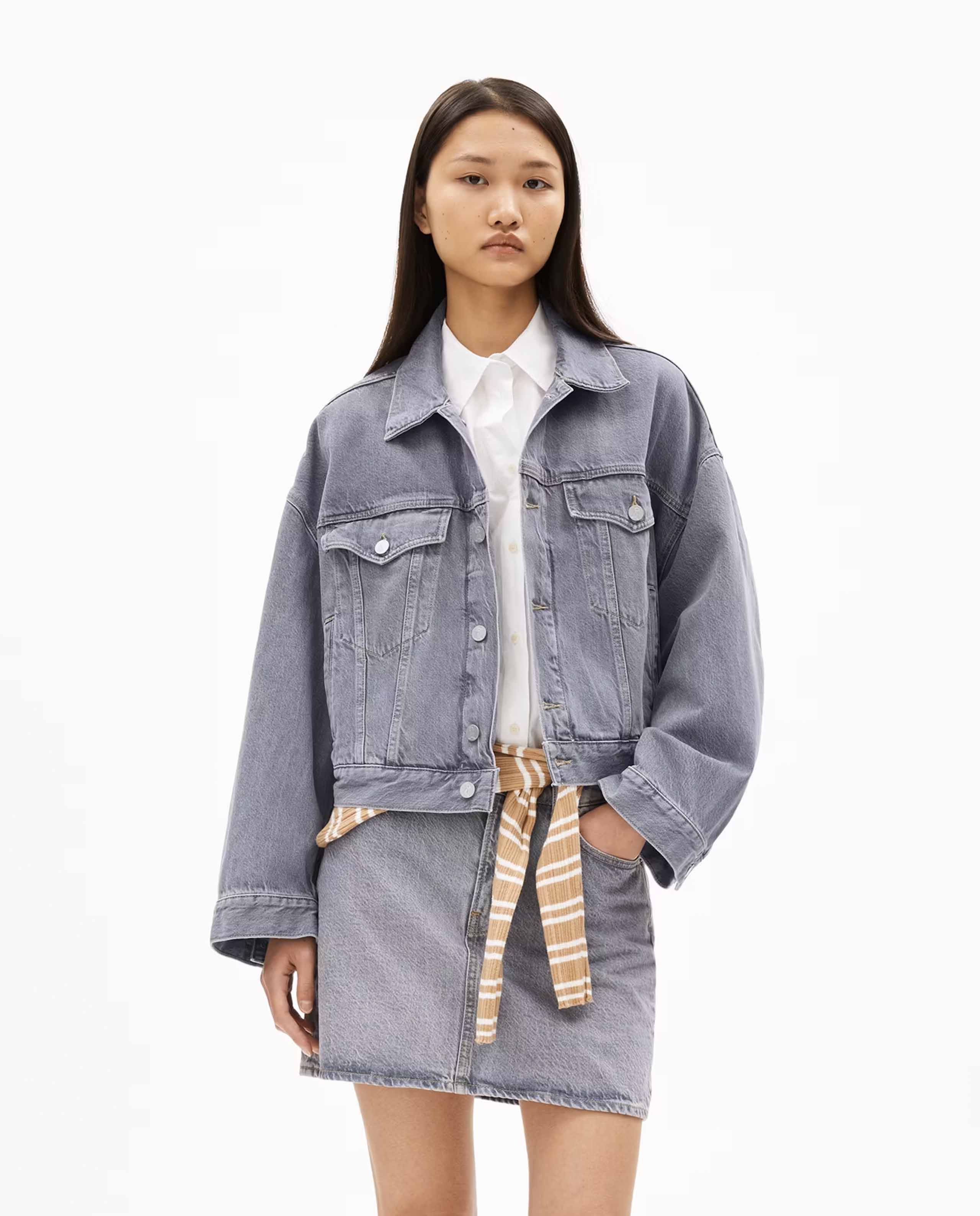 Marché Commun veste en jean bleu gris Armedangels