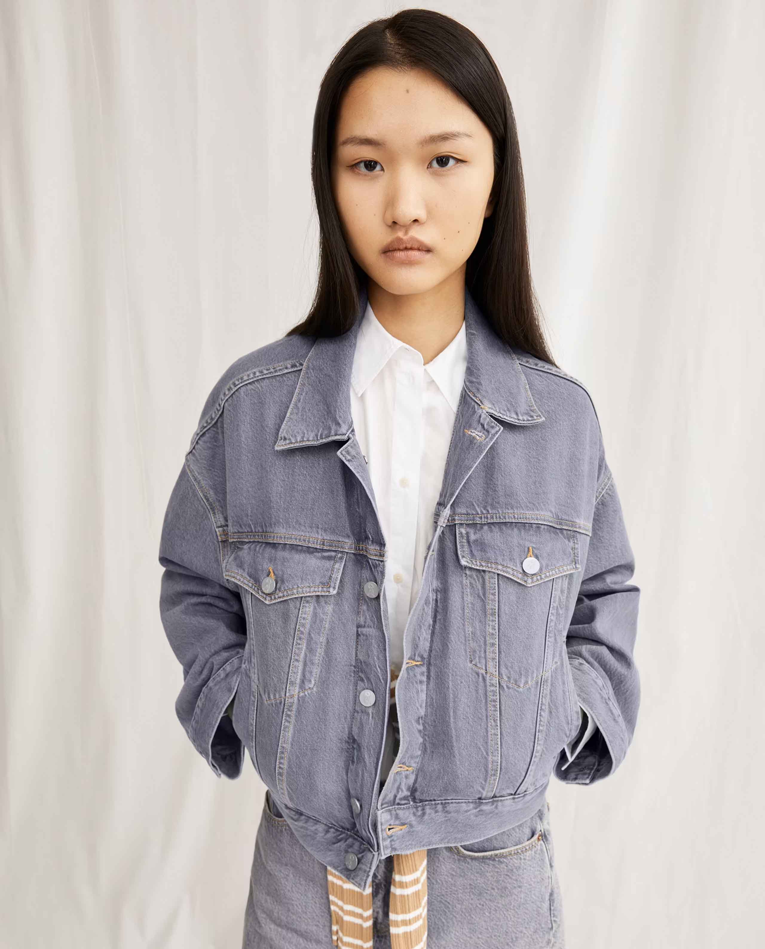 Marché Commun veste en jean bleu gris Armedangels