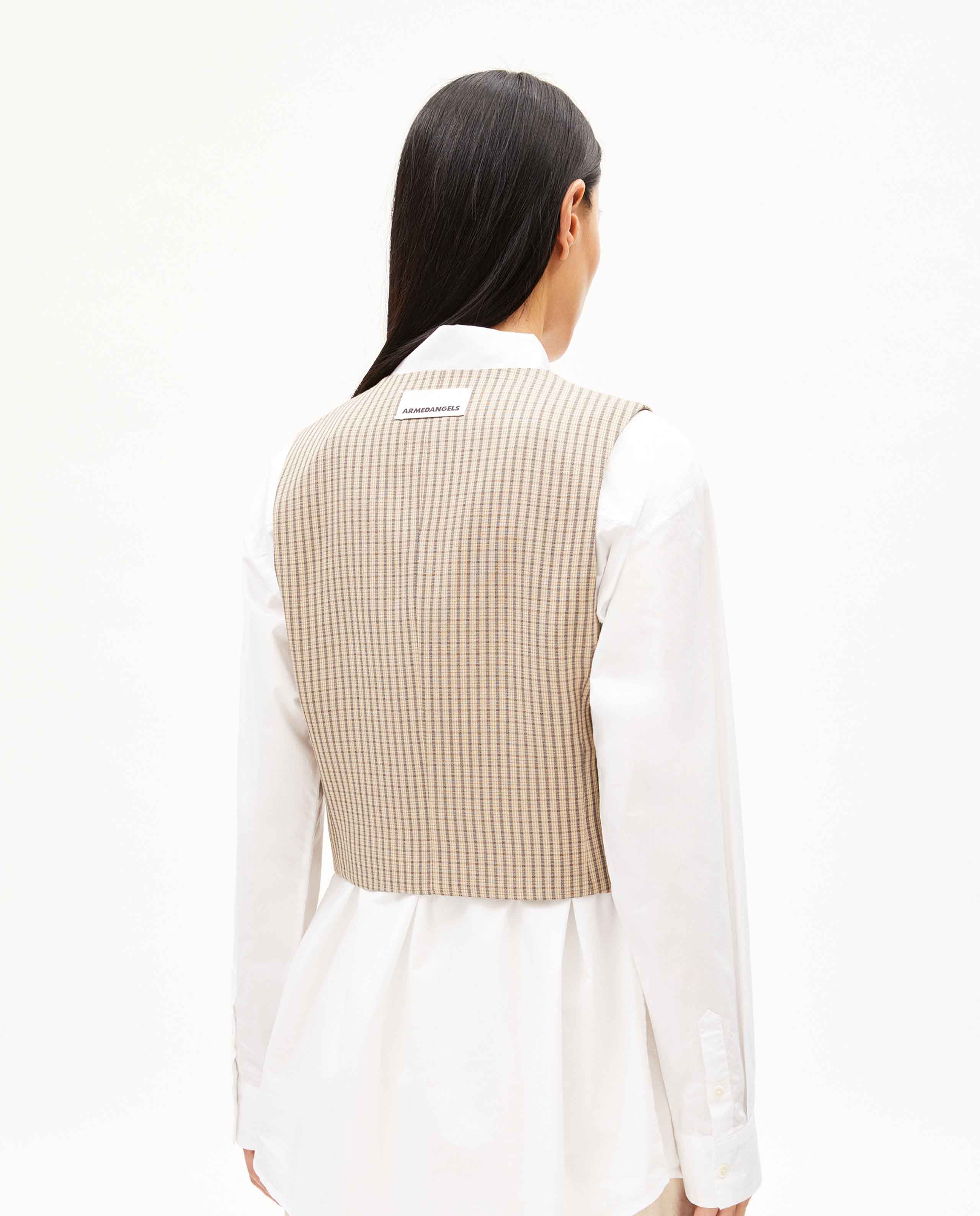 Marché Commun gilet de costume sans manches à carreaux Armedangels