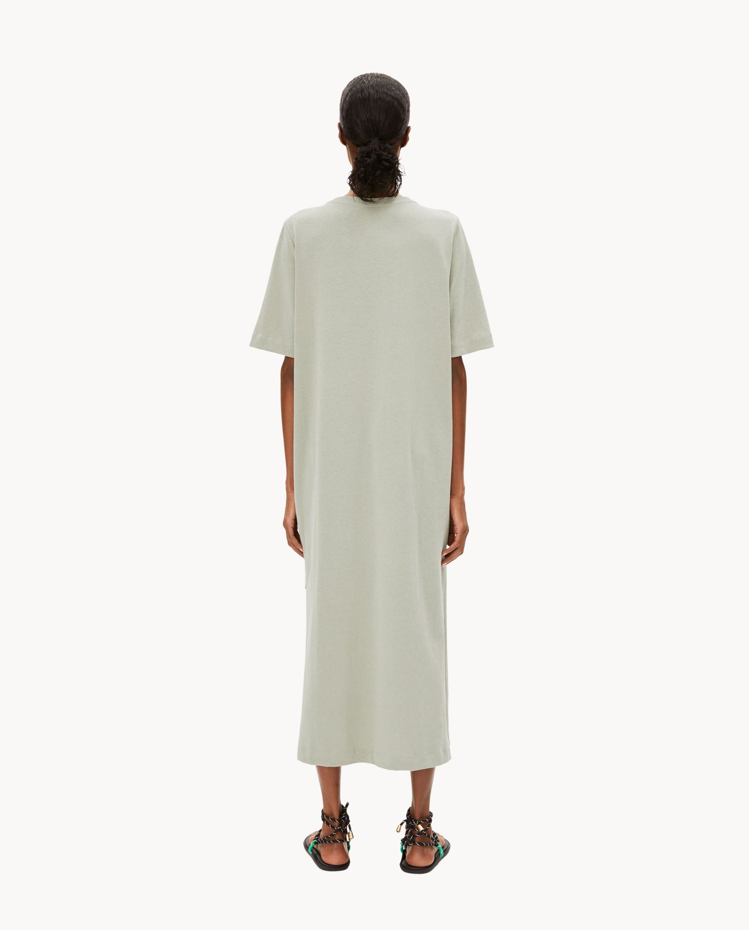 Robe t-shirt midi en coton bio et recyclé