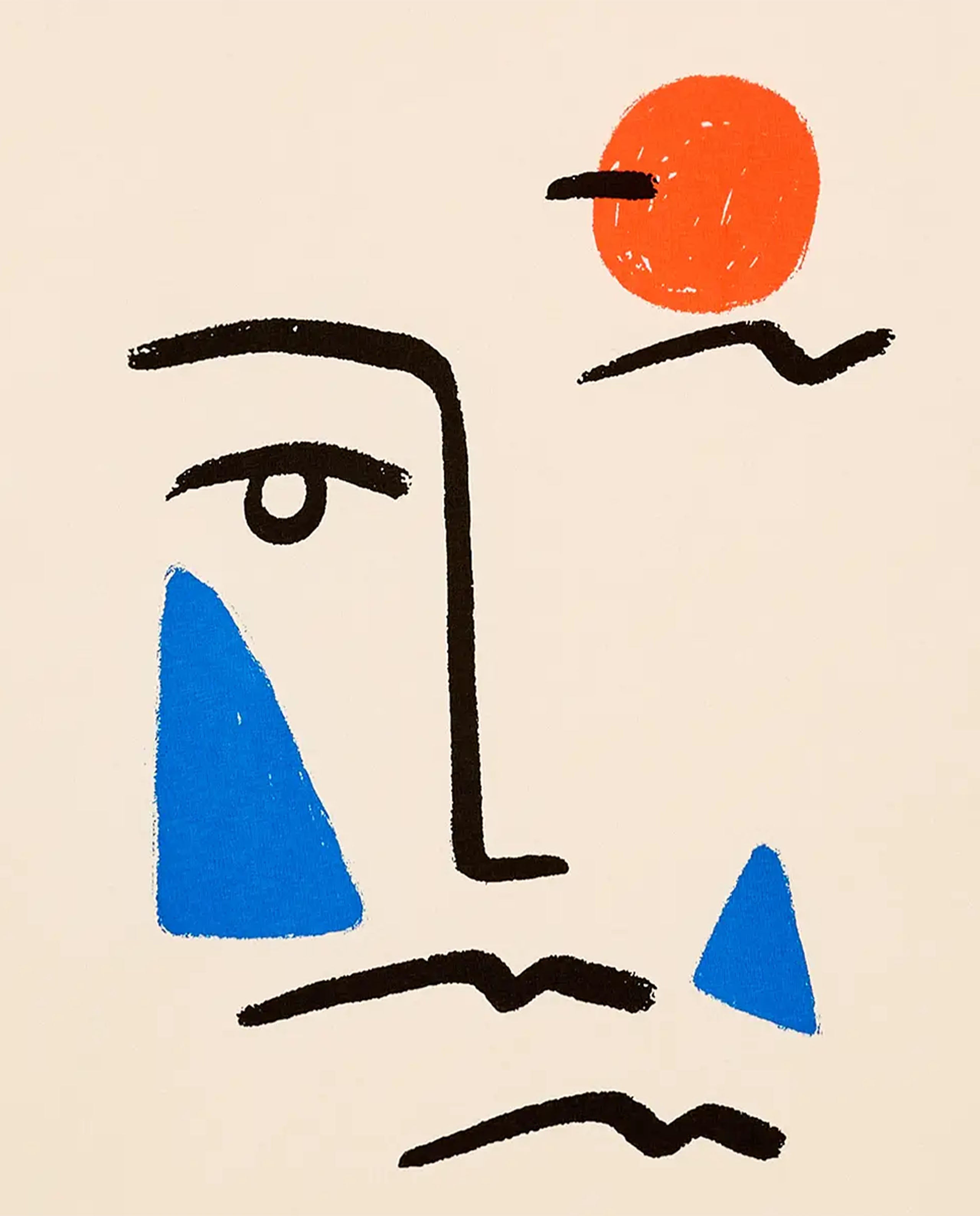 marché commun t-shirt imprimé en coton bio crème bask in the sun