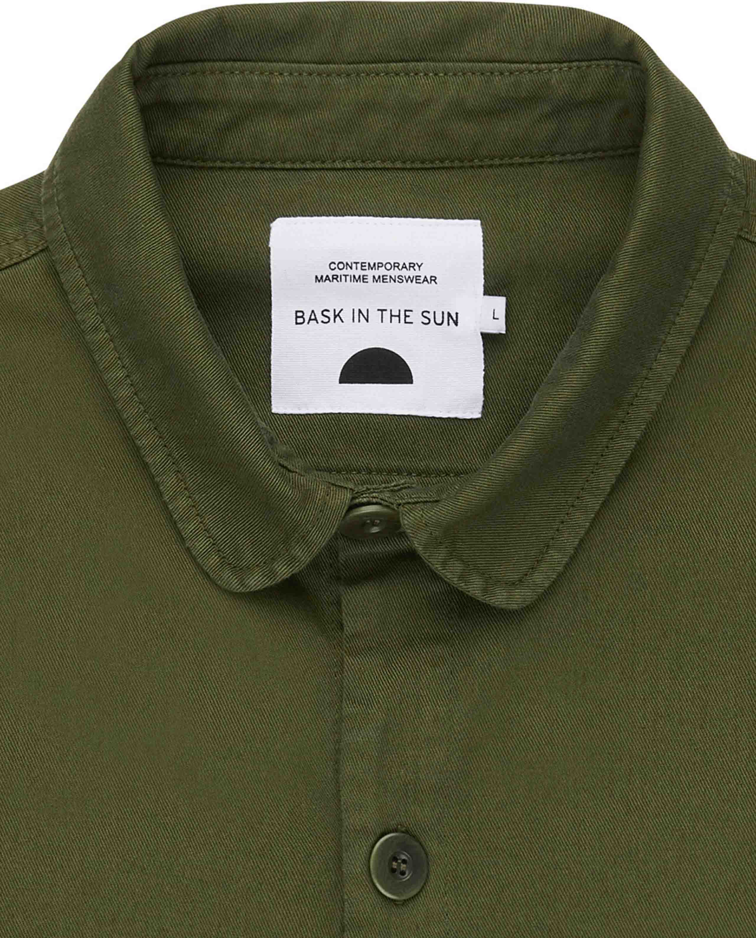 Marché Commun Veste en travail en coton bio vert militaire bask in the sun