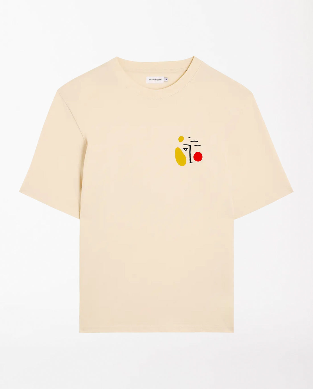 marché commun t-shirt en coton bio imprimé crème bask in the sun