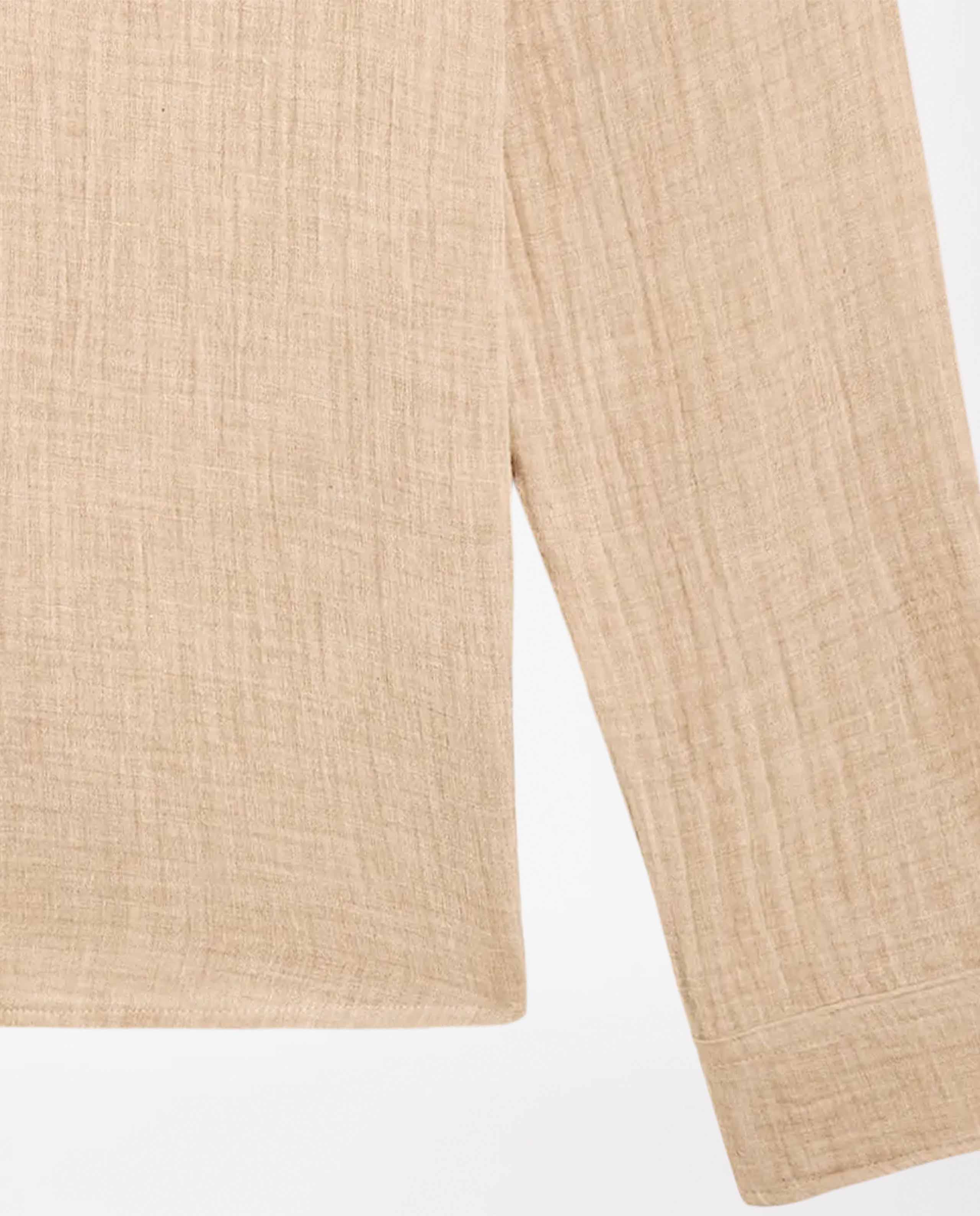 marché commun chemise gaufrée en coton bio ecru bask in the sun