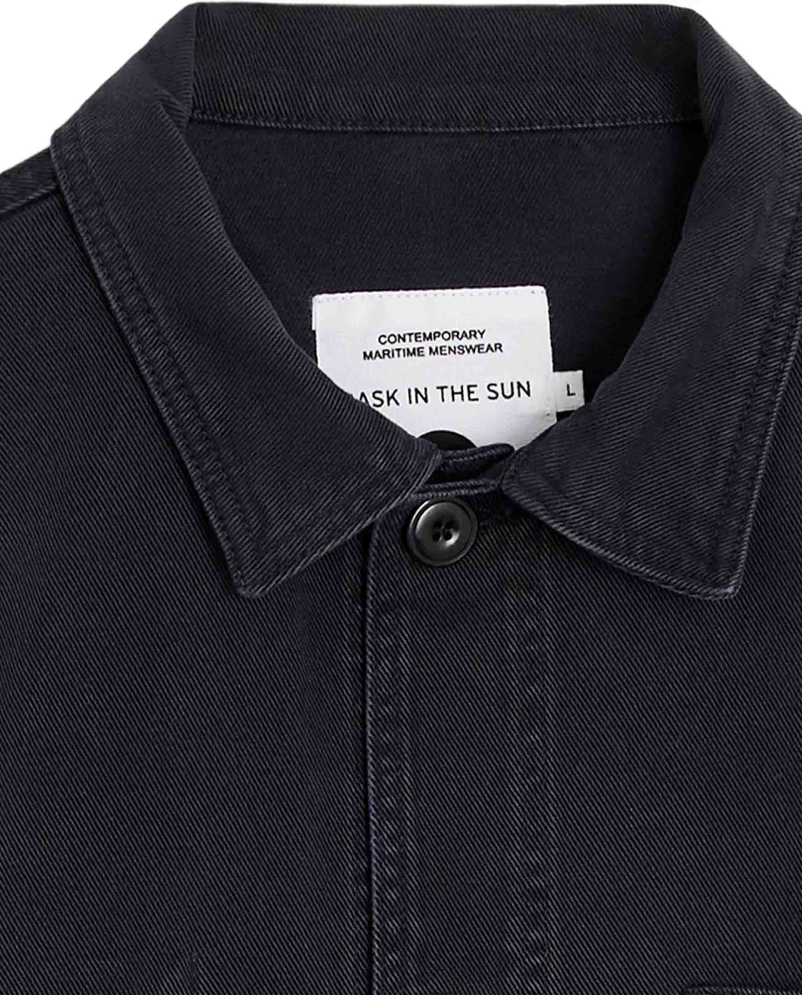 marché commun veste de travail en coton bio bleu marine bask in the sun