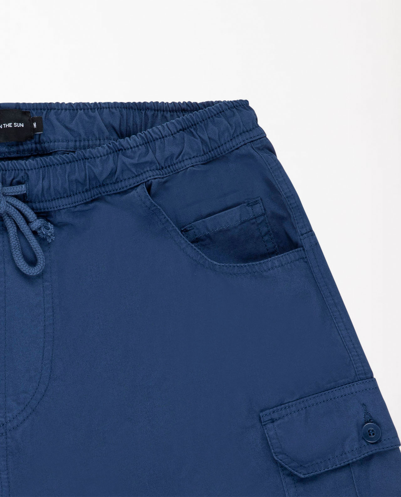 marché commun bask in the sun short cargo homme été coton éthique bleu