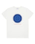 Marché commun t-shirt en coton bio blanc imprimé bleu rouge bask in the sun