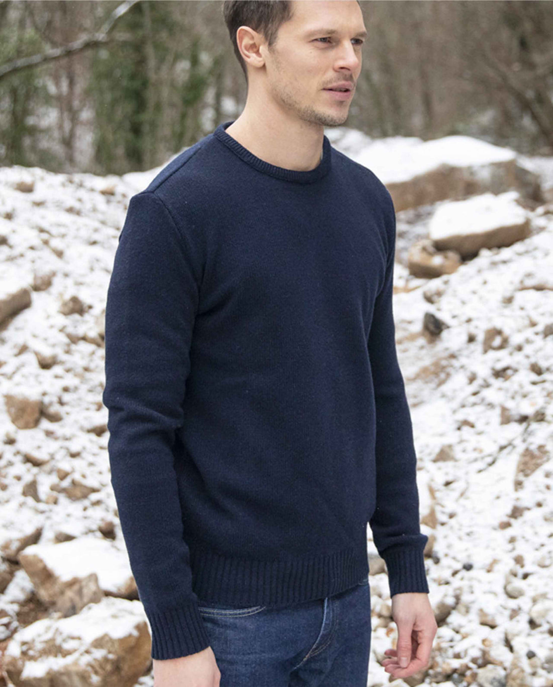Pull en laine vierge et cachemire