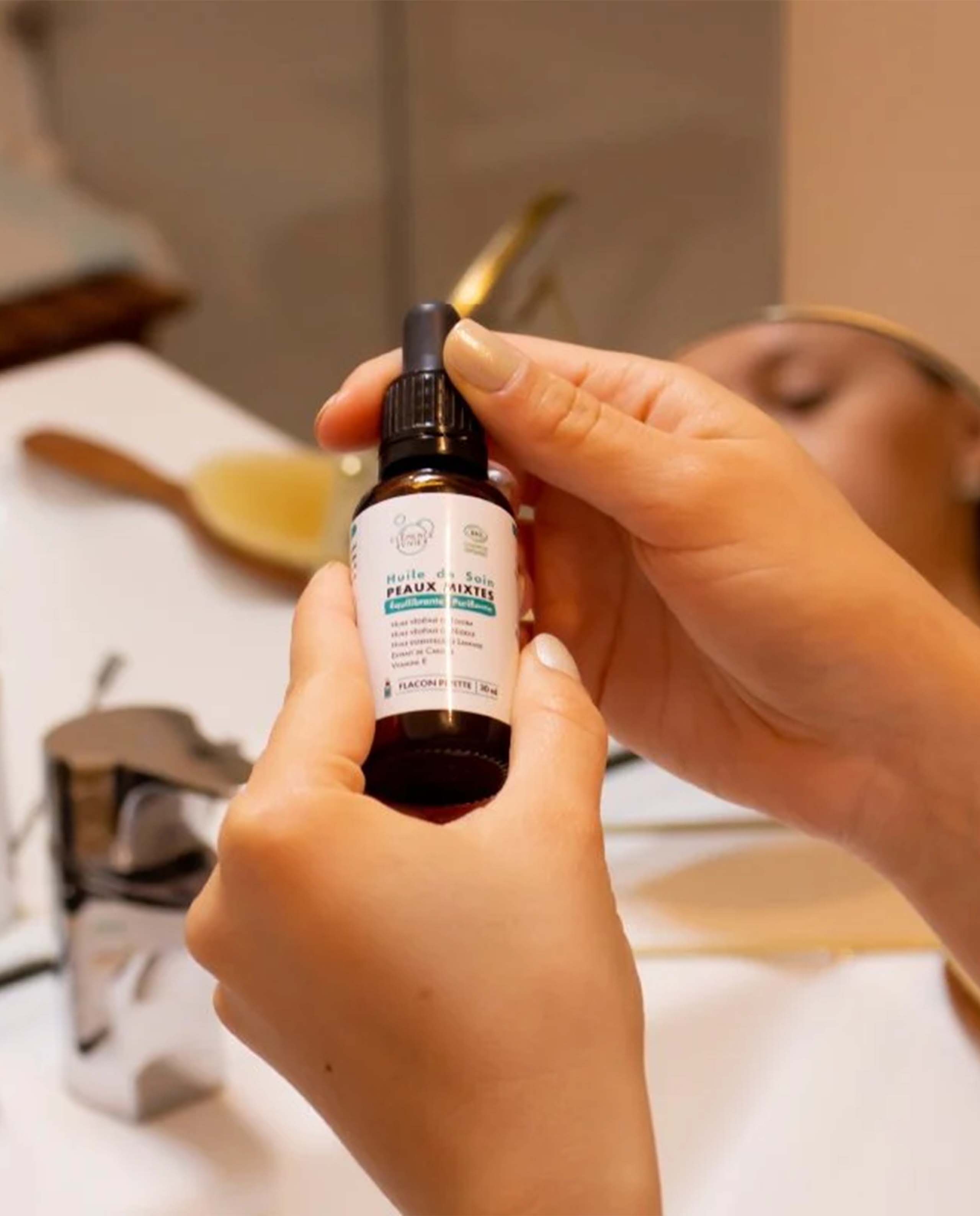 Marché Commun Huile visage naturelle et bio peaux mixtes Clemence & Vivien
