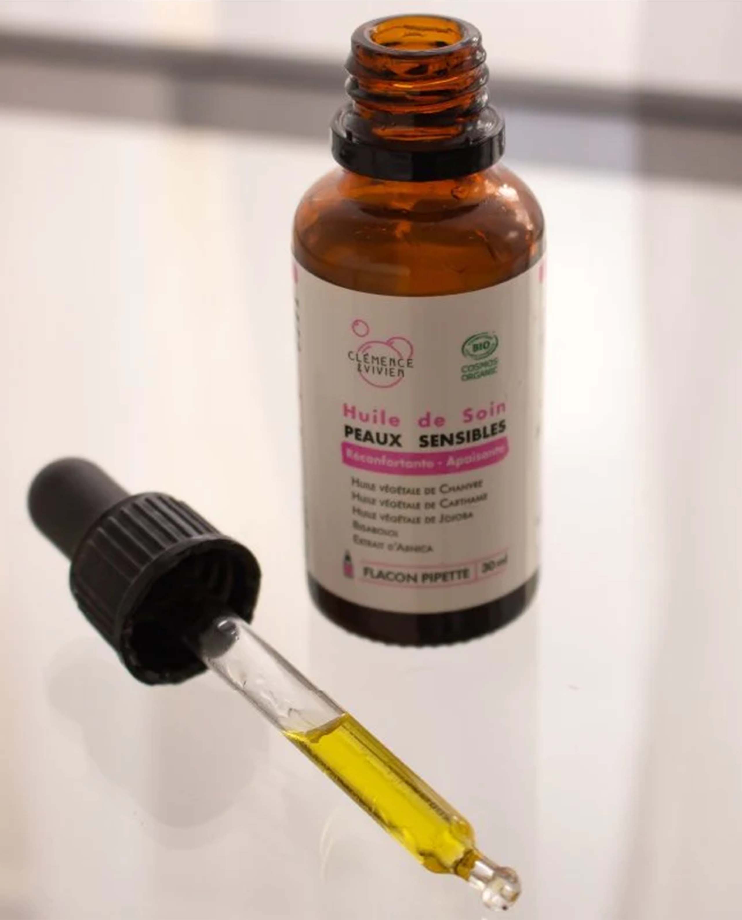 Marché Commun Huile visage naturelle et bio peaux sensibles Clémence & Vivien