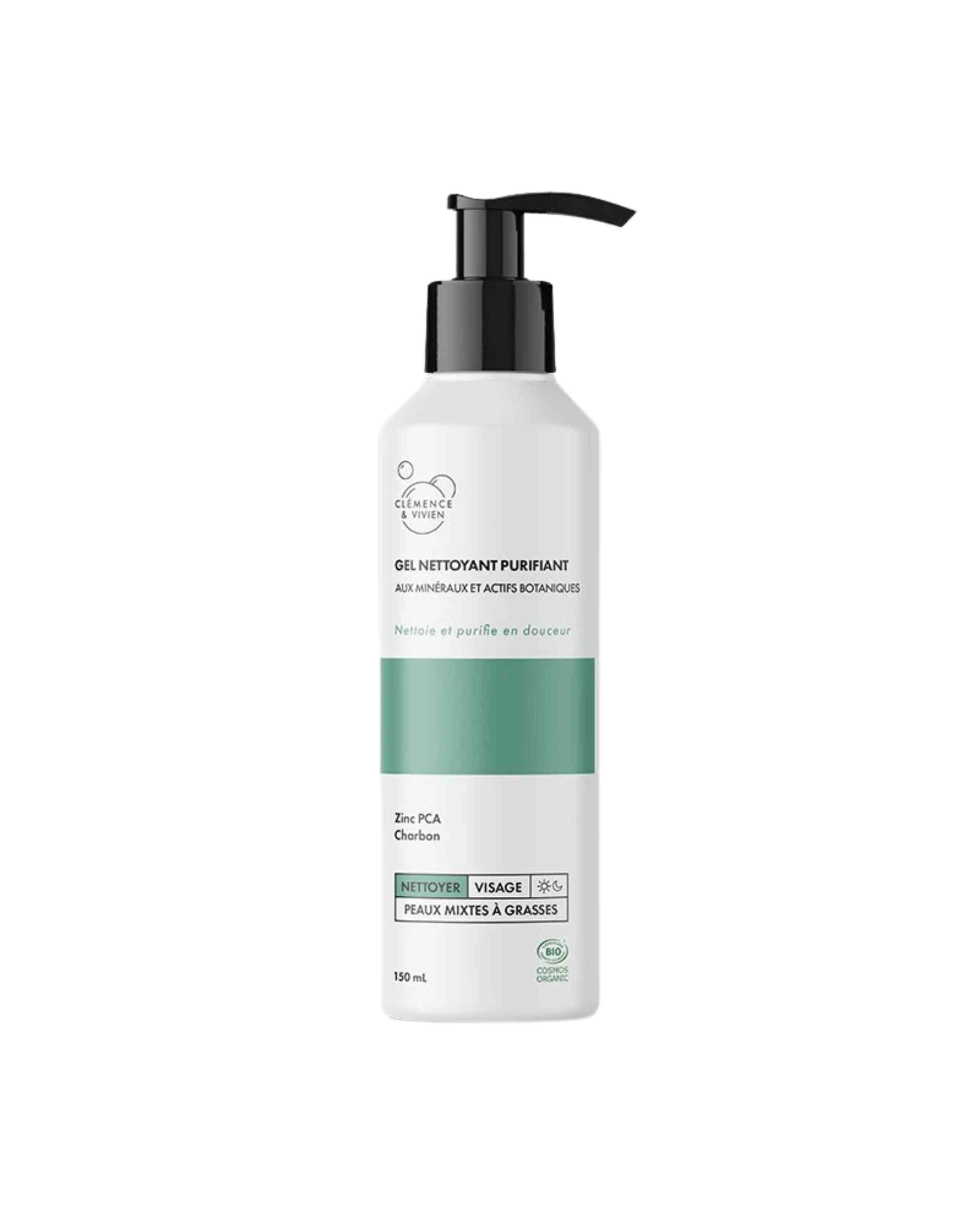 Gel nettoyant visage purifiant naturel et bio