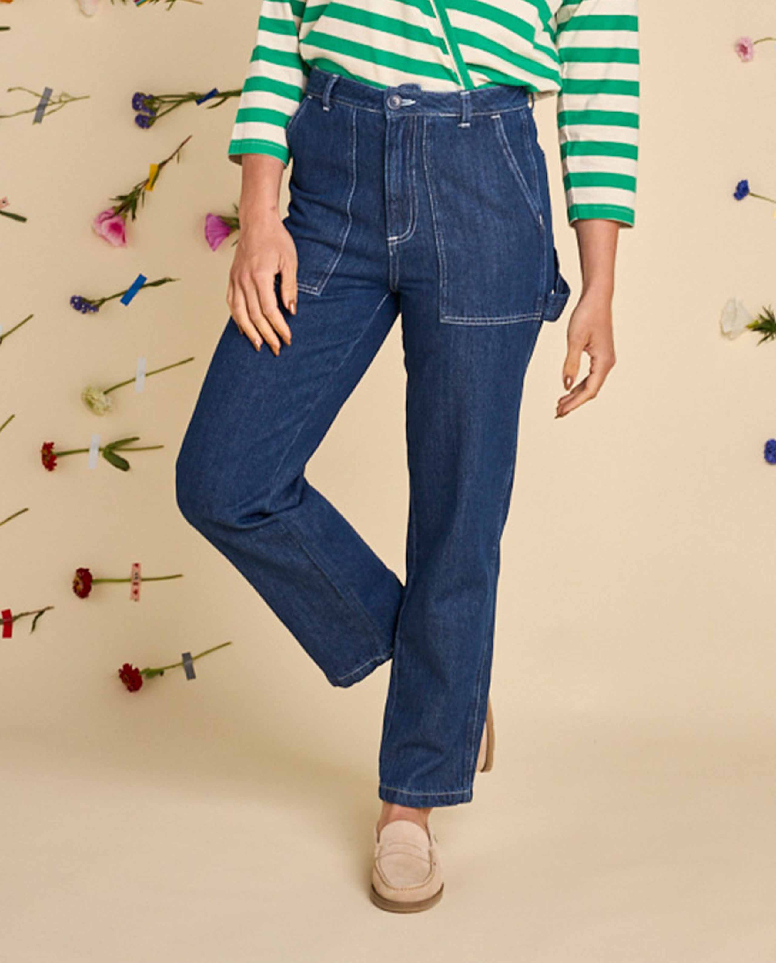 marché commun pantalon en denim cotele bio graine clothing