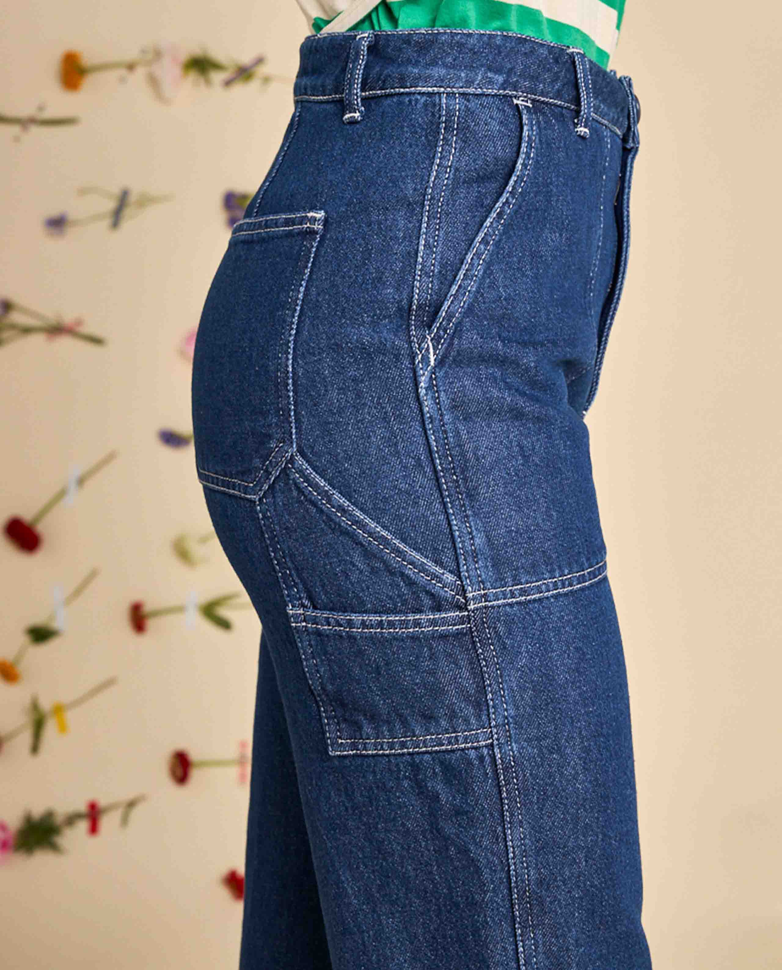 marché commun pantalon en denim cotele bio graine clothing