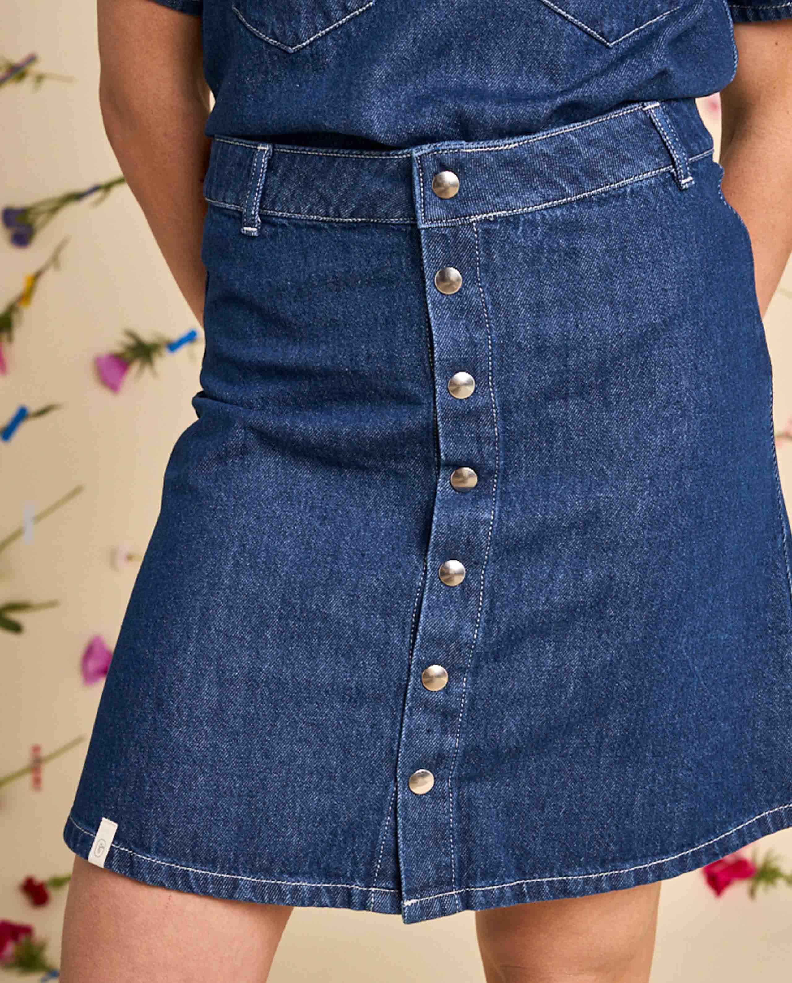 marché commun jupe en coton bio denim graine clothing