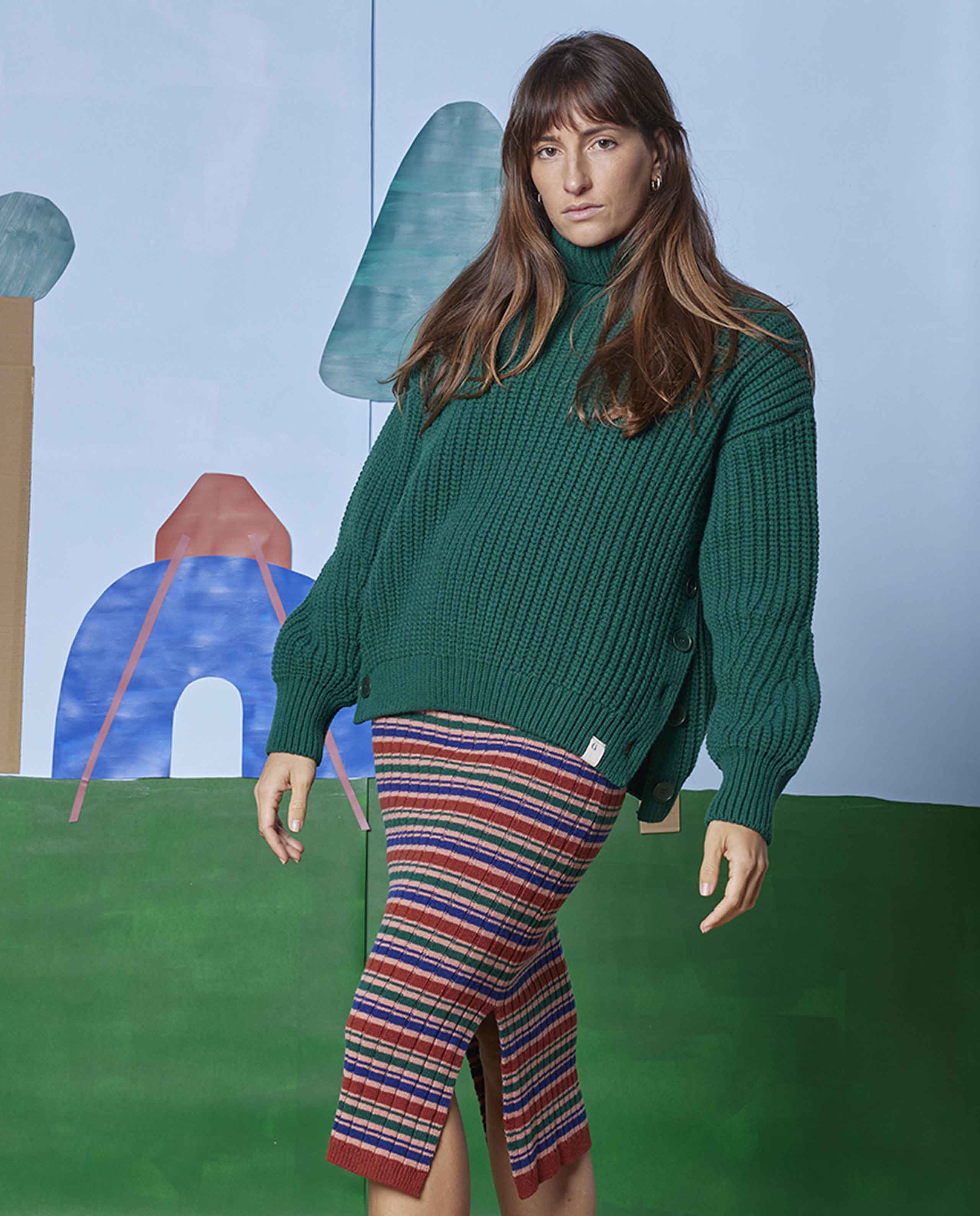 Pull col roulé en laine mérinos