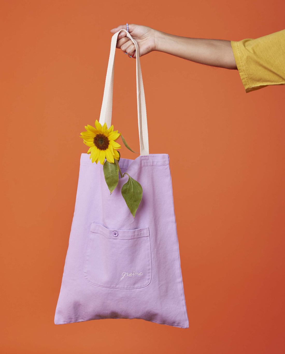 Marché Commun Tote bag violet Graine clothing