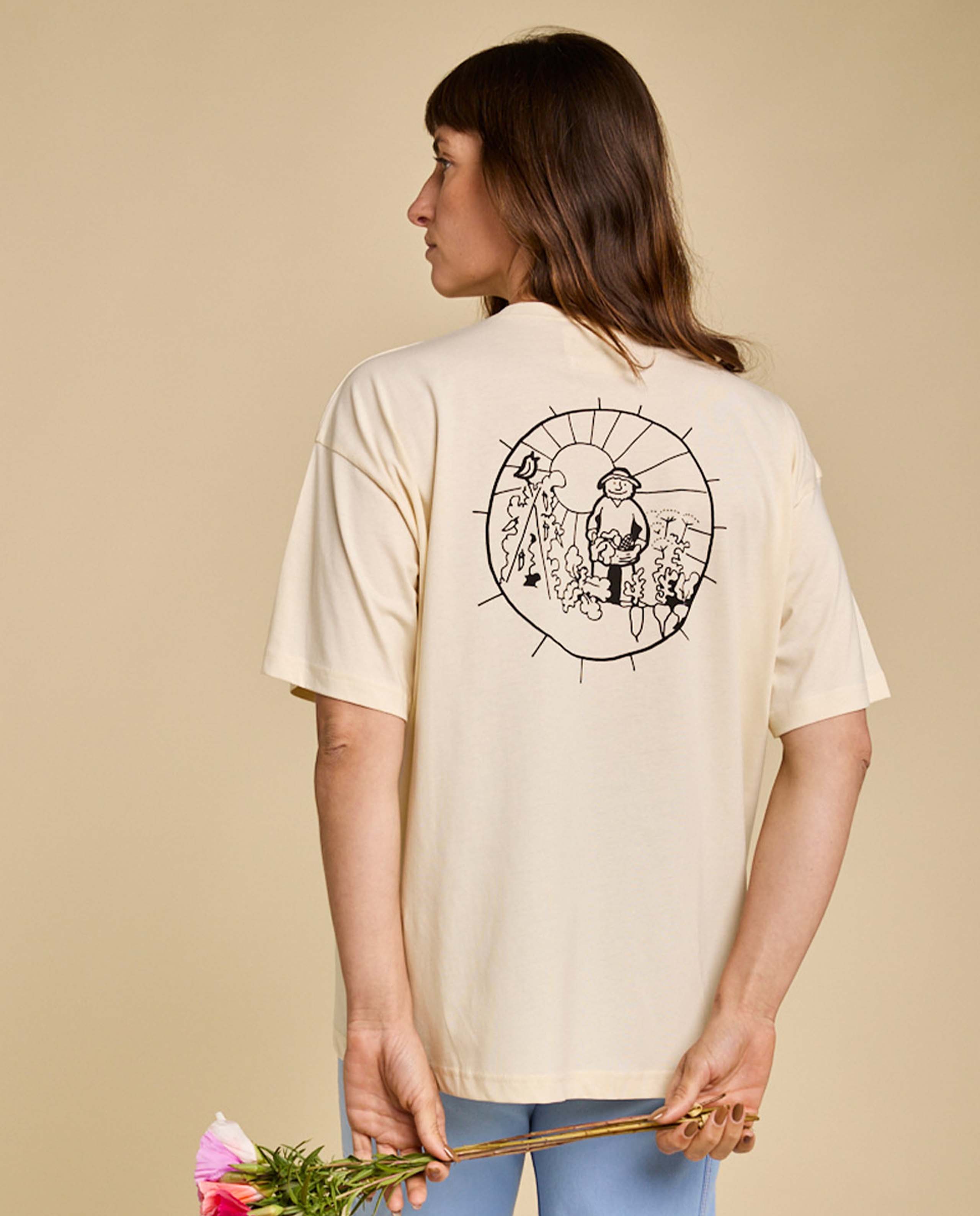 marché commun t-shirt en coton bio samule lewis vanille graine clothing