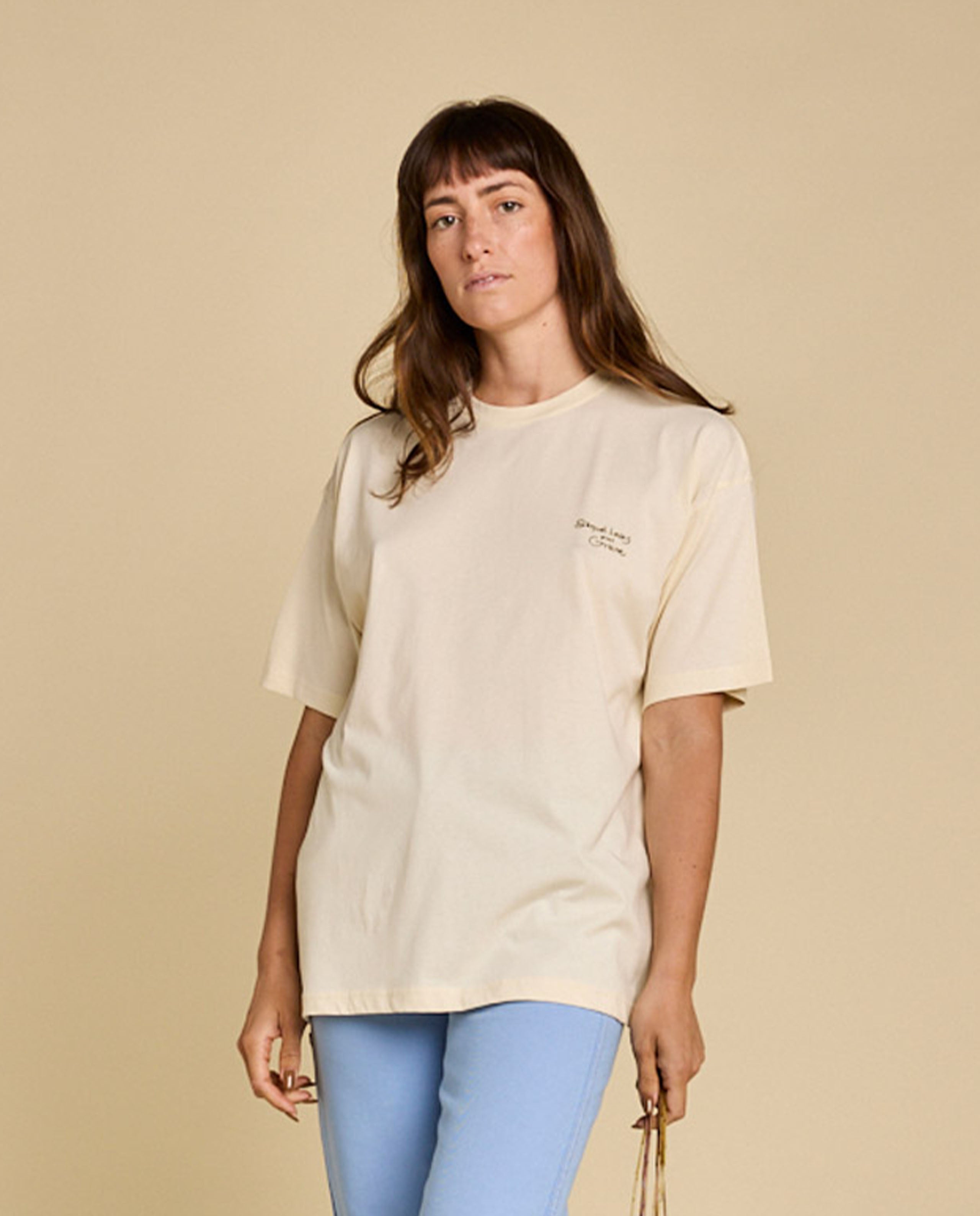 marché commun t-shirt en coton bio samule lewis vanille graine clothing