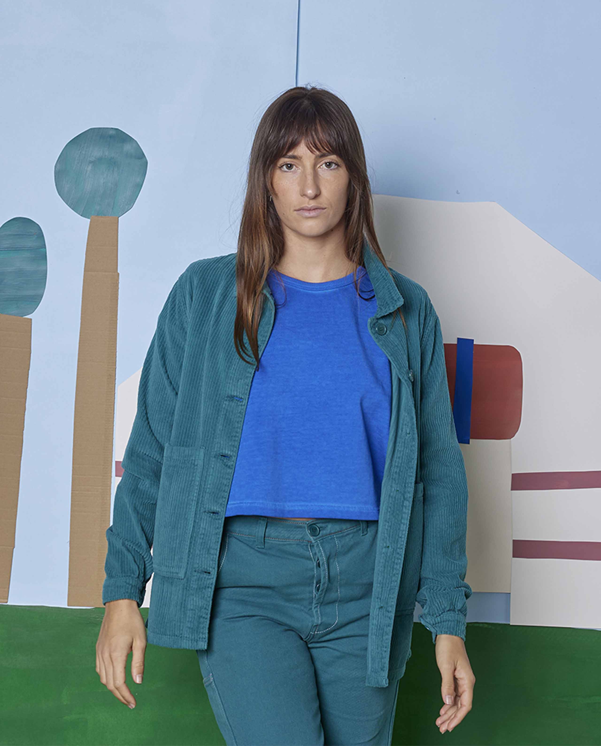 Veste de travail en velours côtelé bio