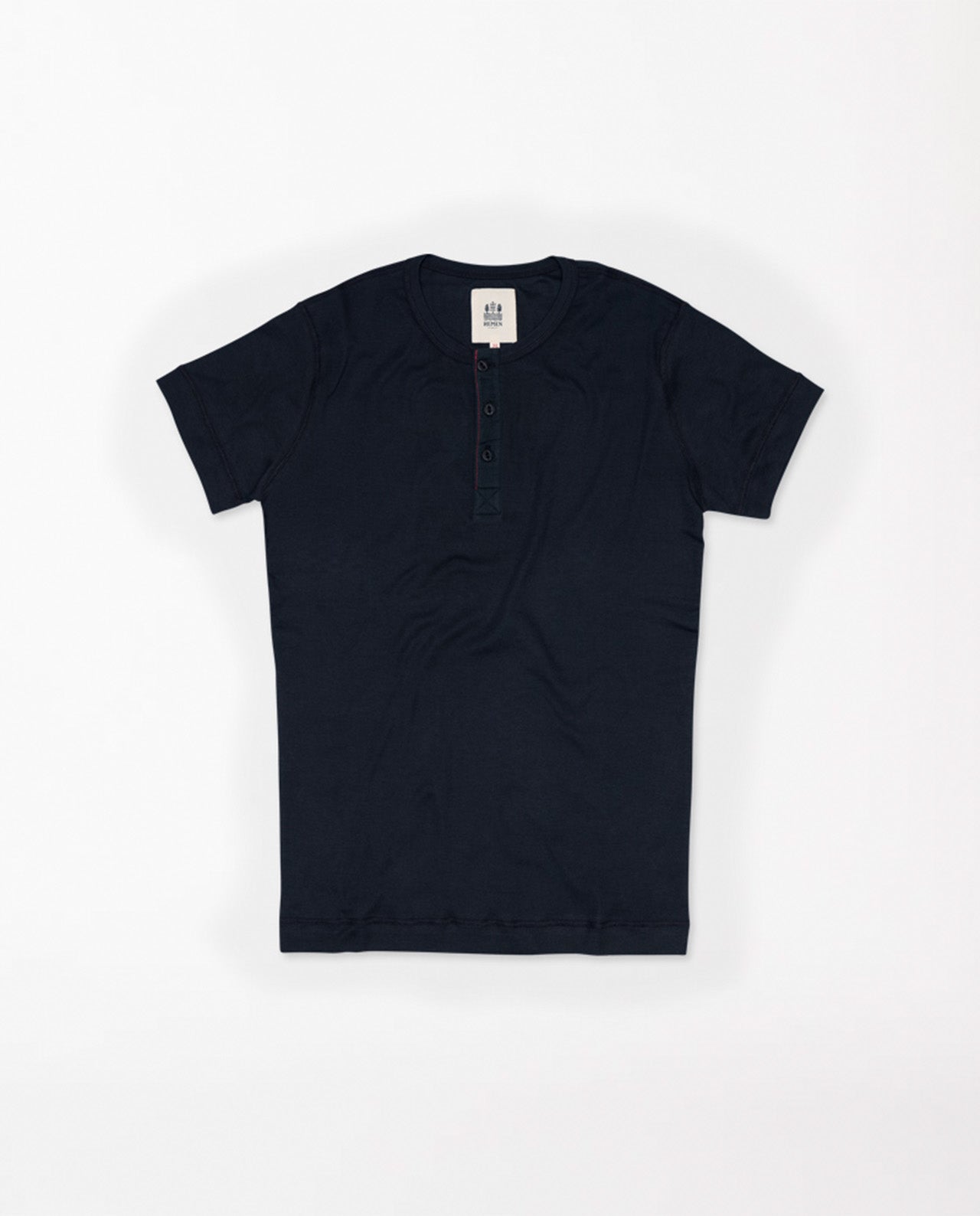 Henley à manches courtes en coton bio