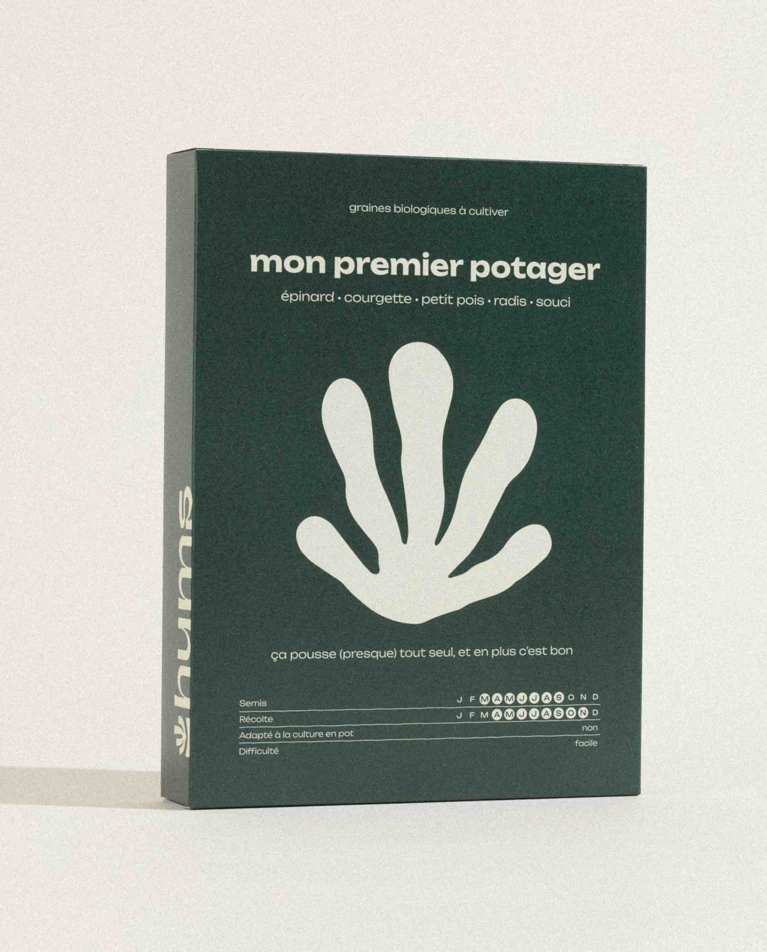 Marché Commun kit assortiment graines bio mon premier potager Hums bio