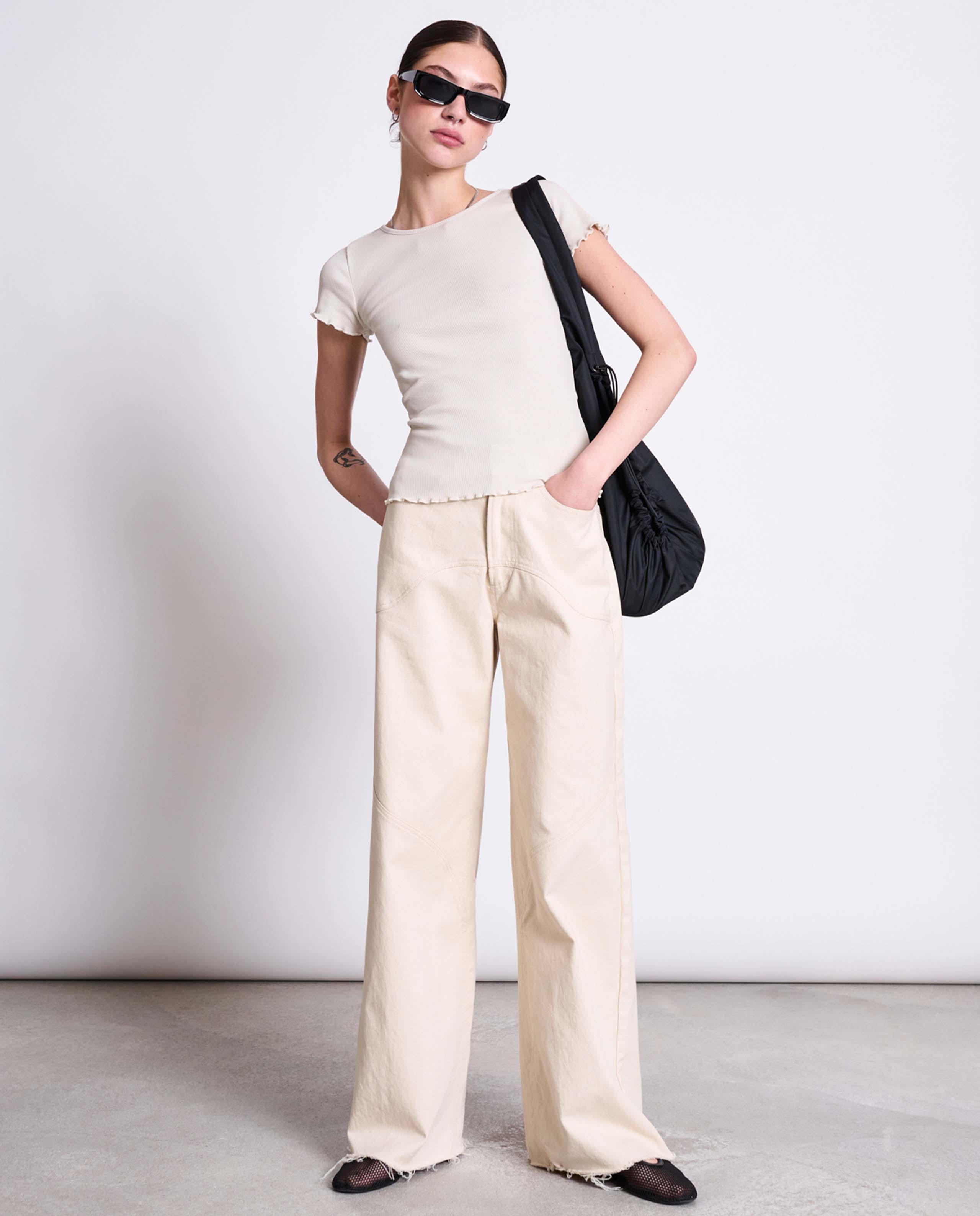 marché commun t-shirt en coton bio ivoire jan n june